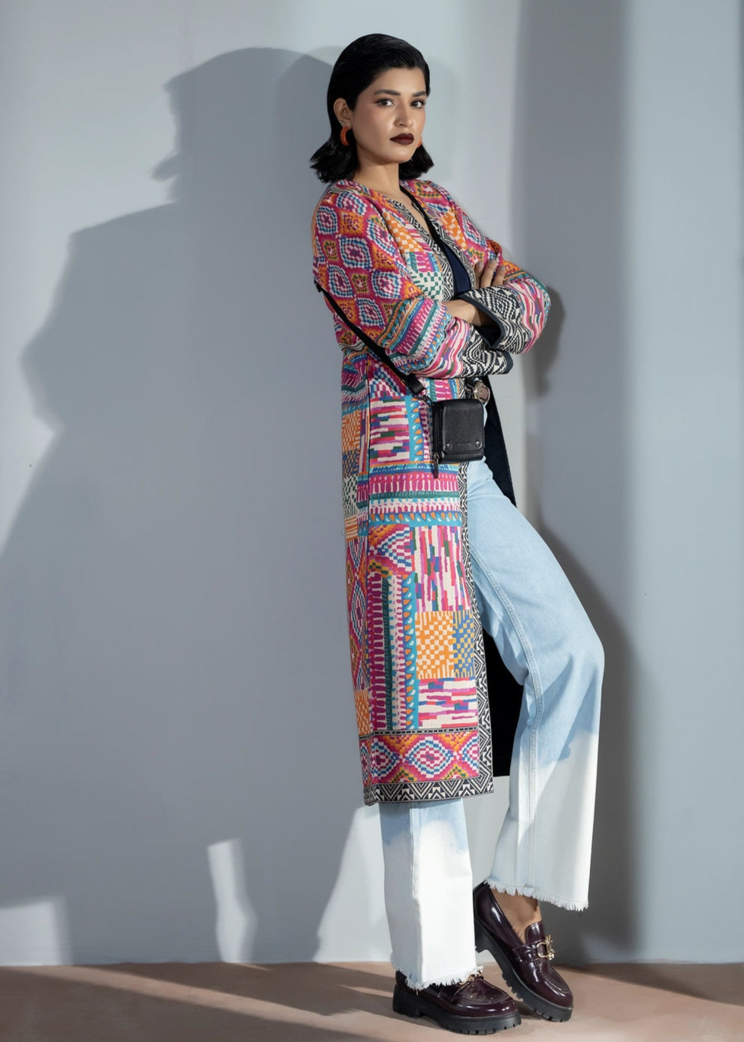 blended cambric Coat in Multi