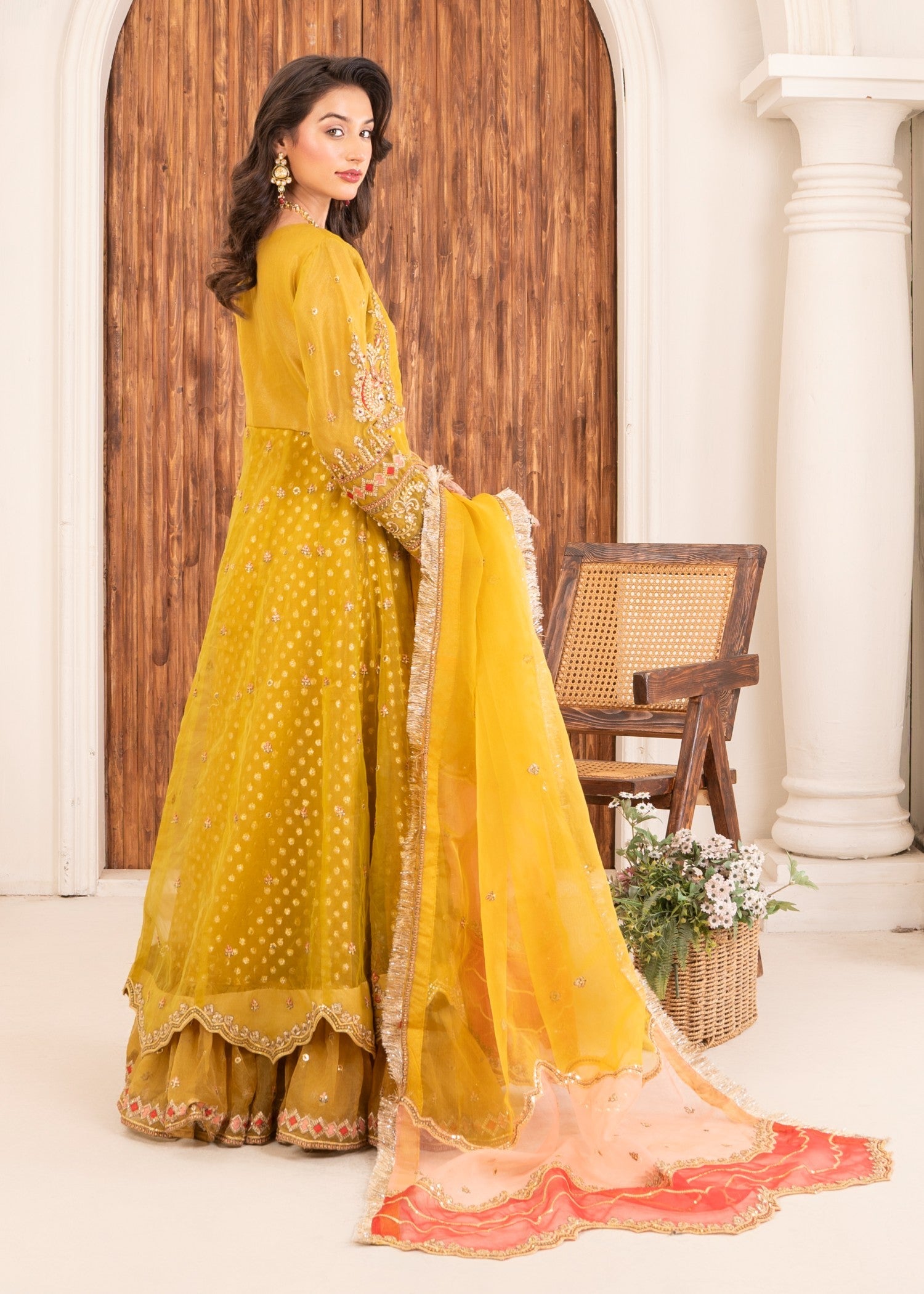 organza Maxi in Mustard