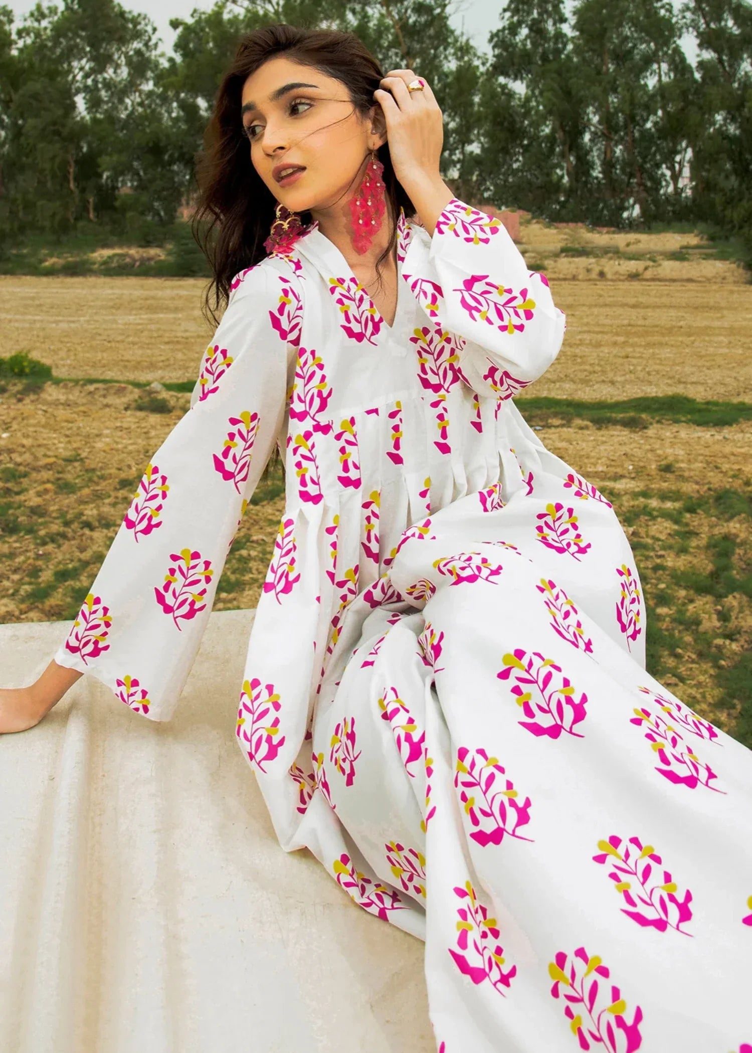 poly lawn Maxi in White