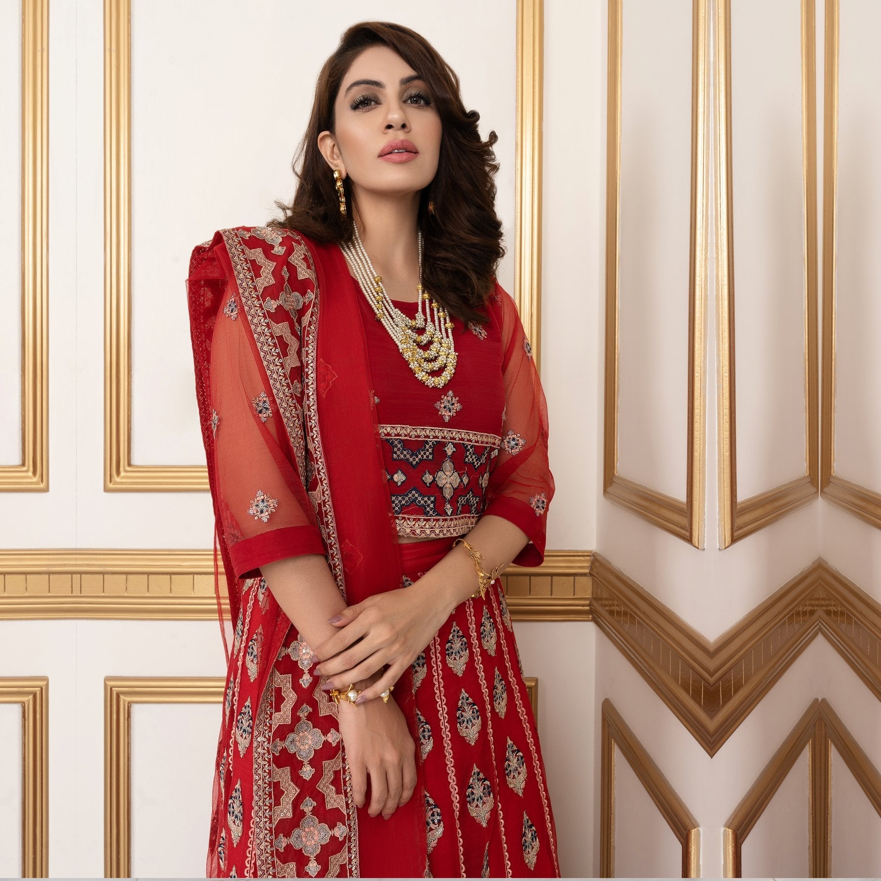 net Unstitched in Red