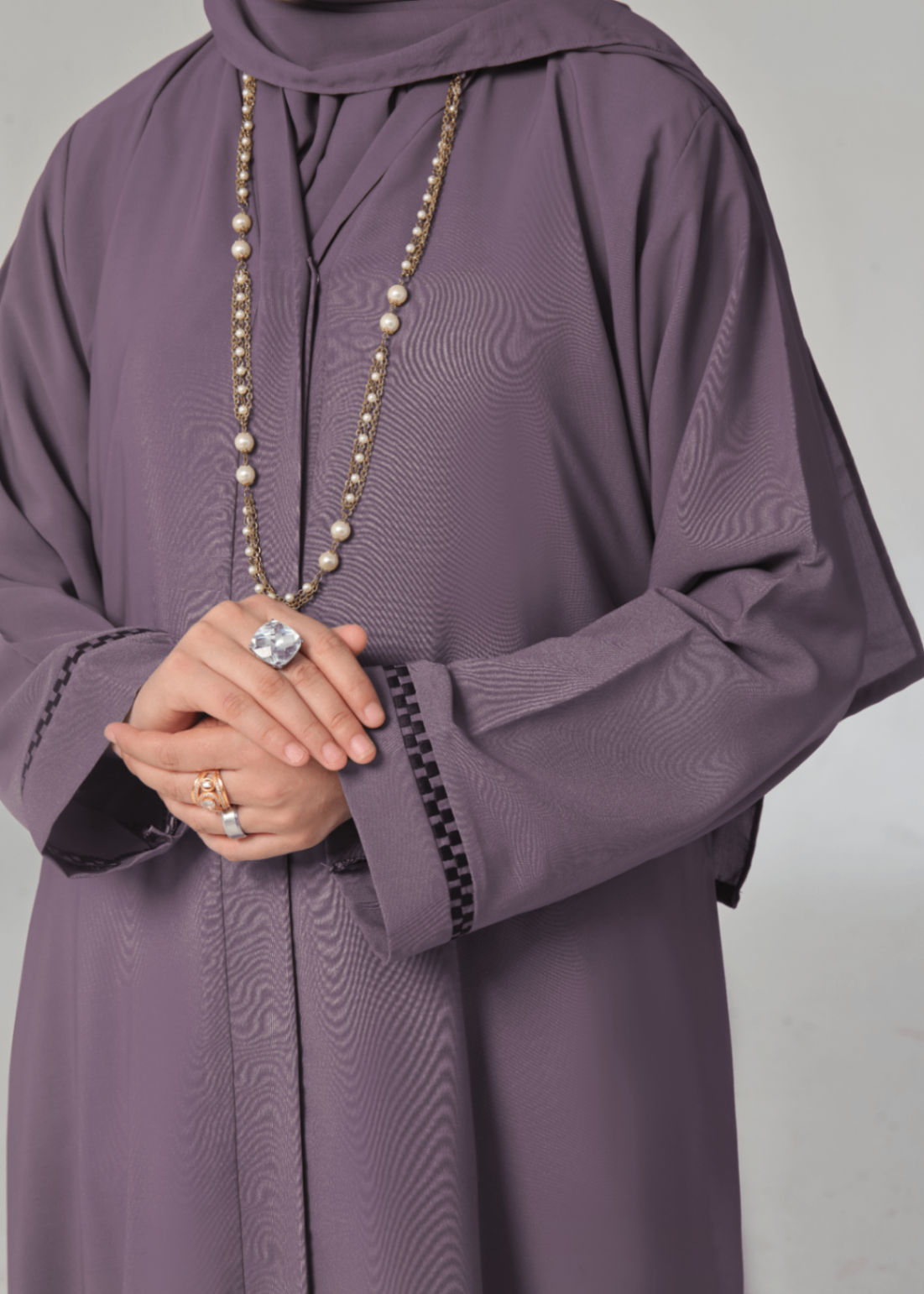 georgette Abaya in Mauve