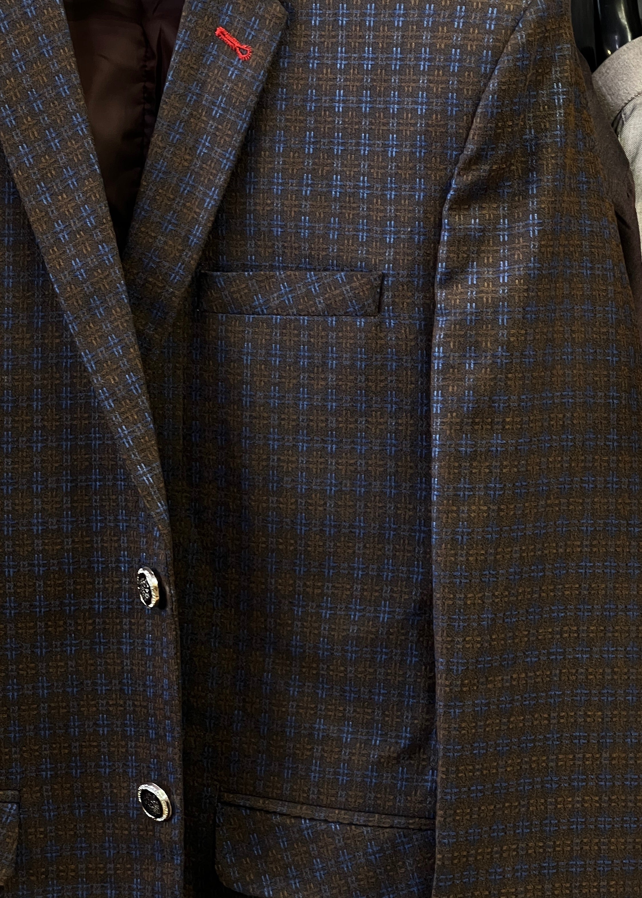 wool Blazer in Dark brown