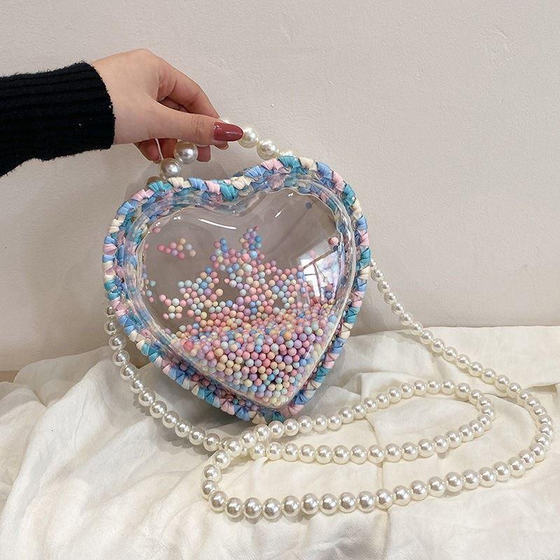 Transparent Pearl Portable Messenger Bag