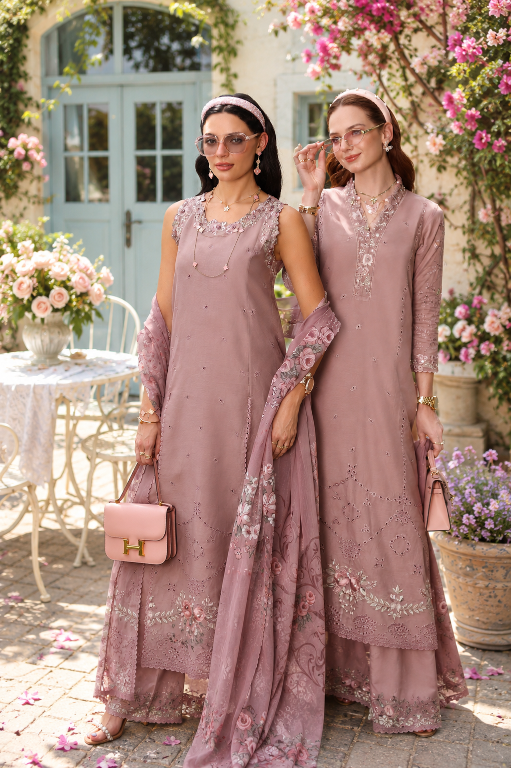 Noor Eid Printskhas Lawn – D3 – Rose Éclat