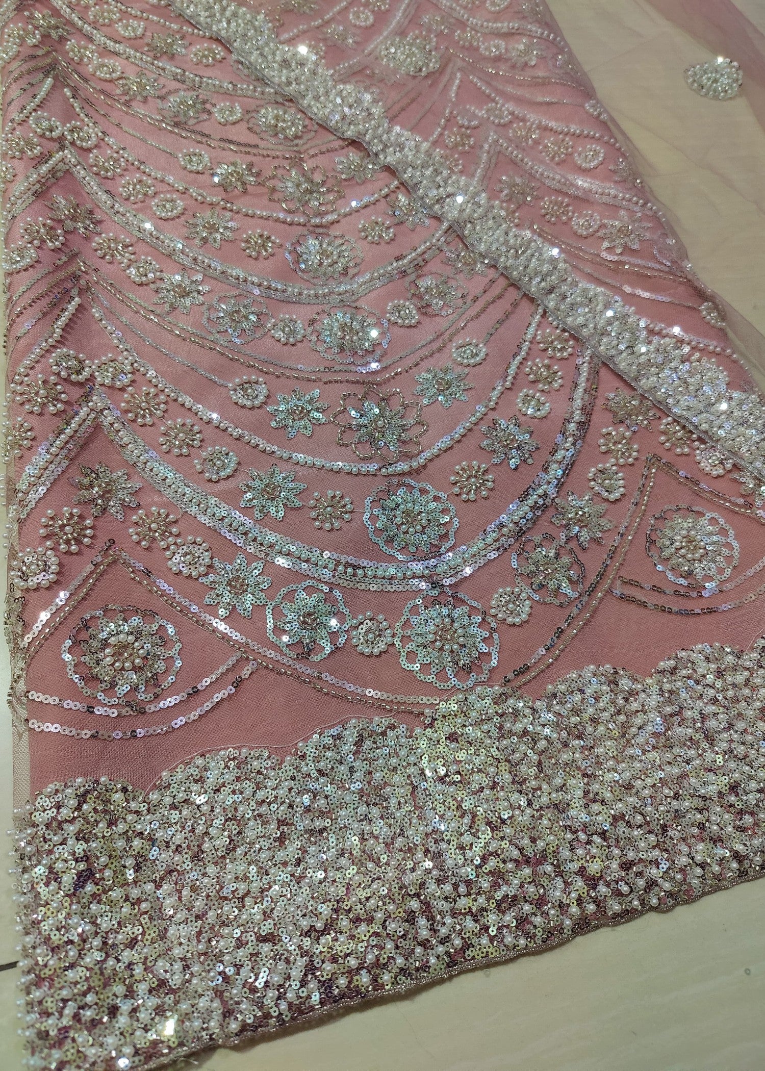 net Unstitched in Baby pink