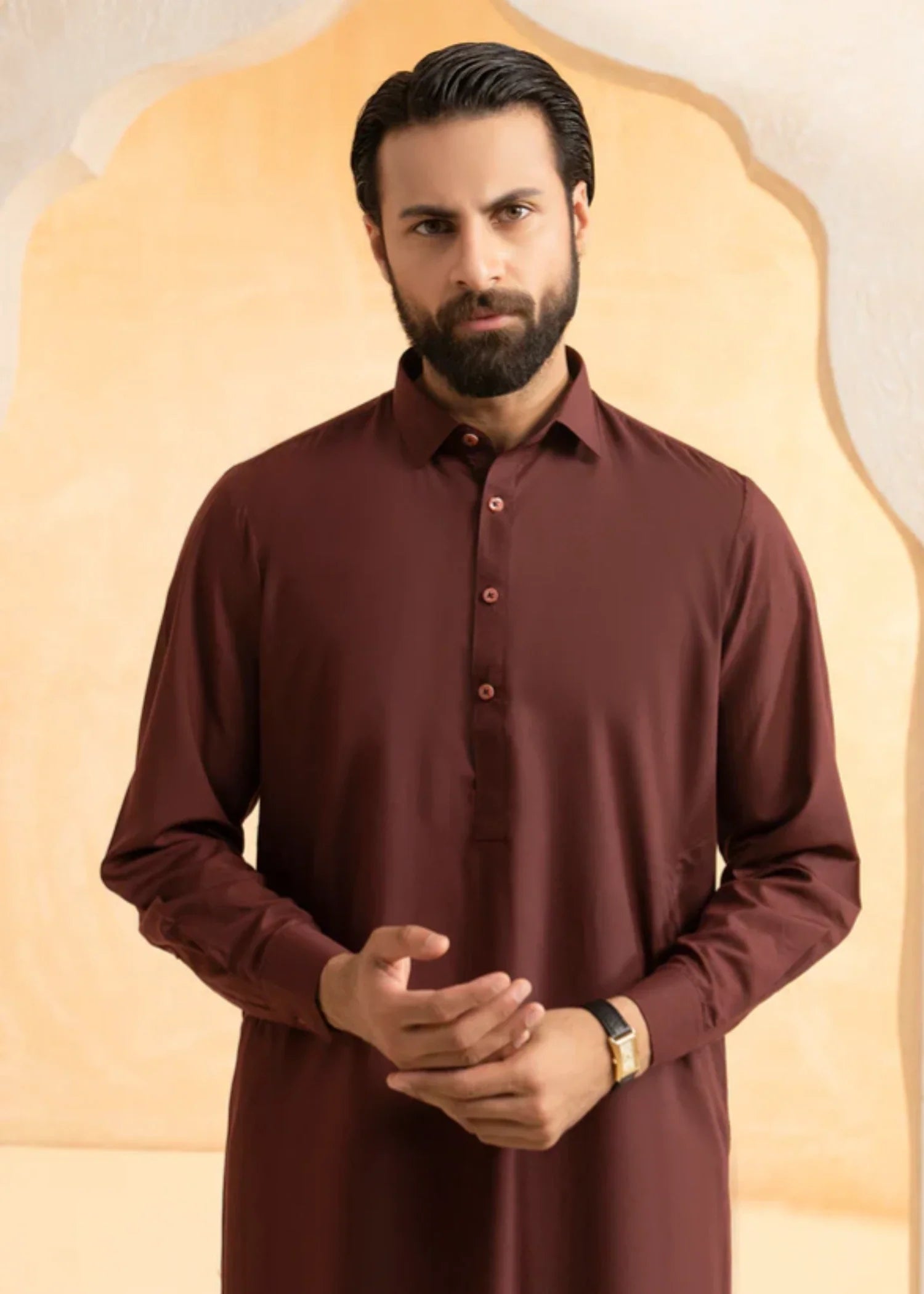 viscose Shalwar Kameez in Maroon