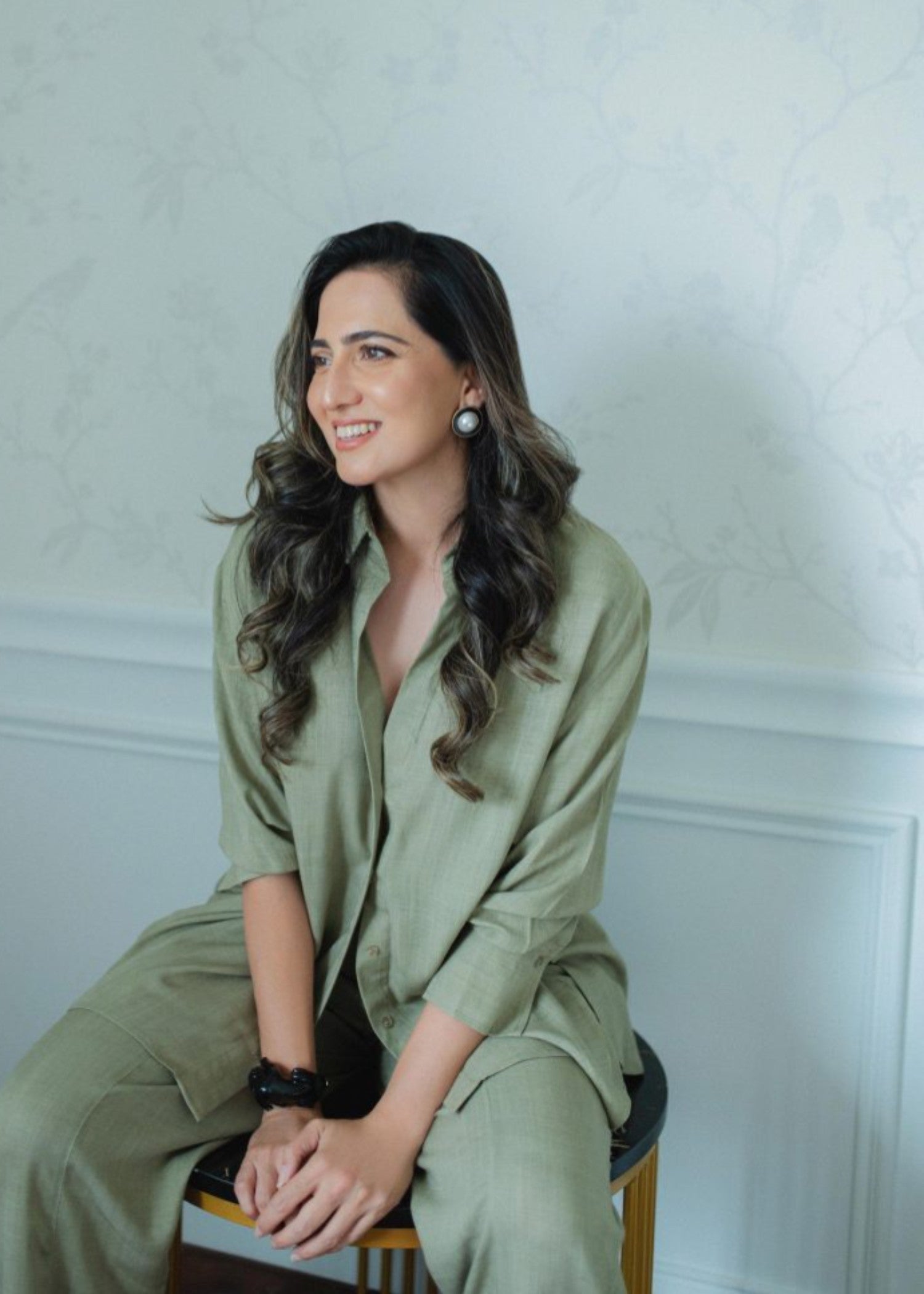 irish linen Co ord Sets in Green