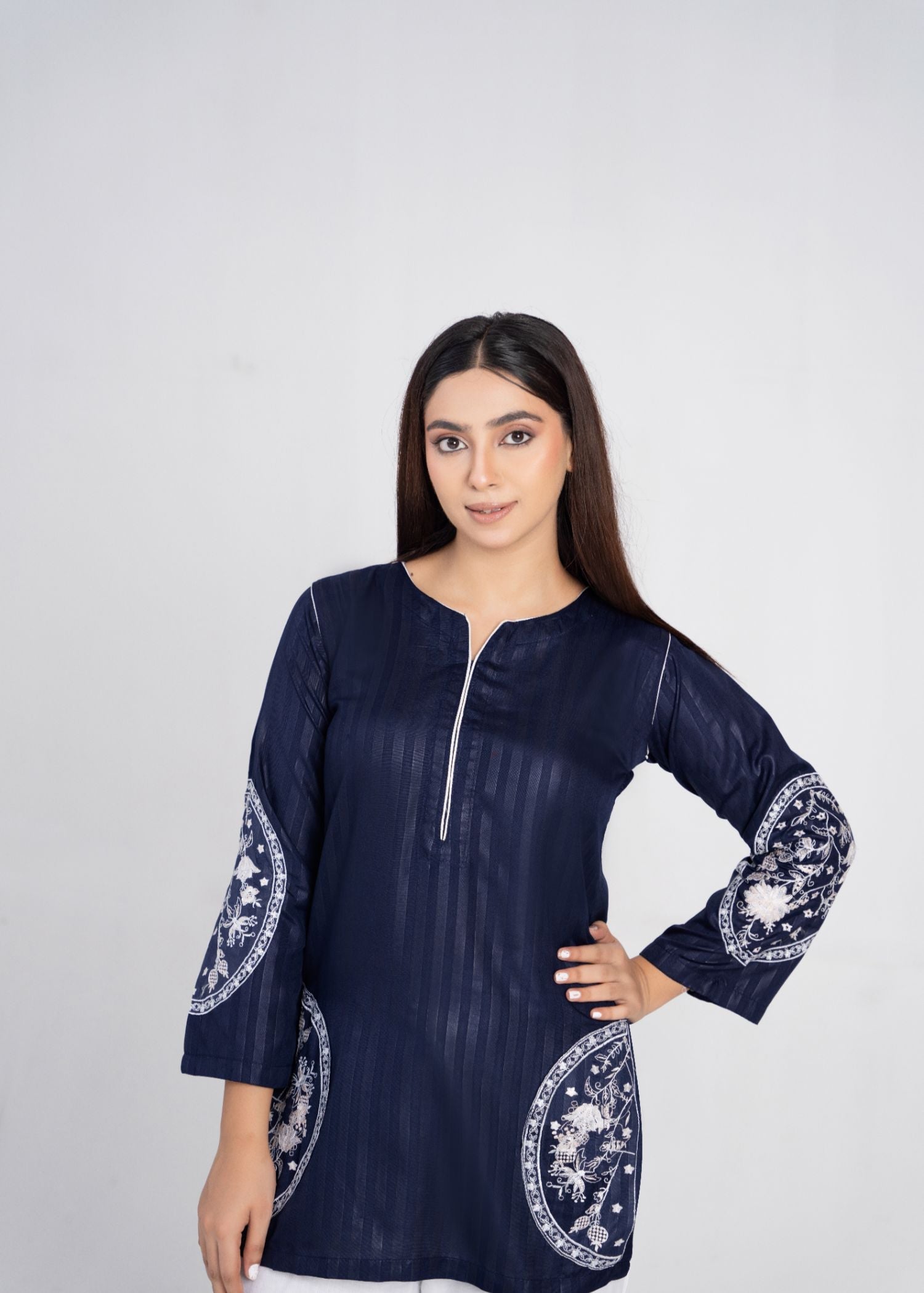 cotton Kurti in Navy blue