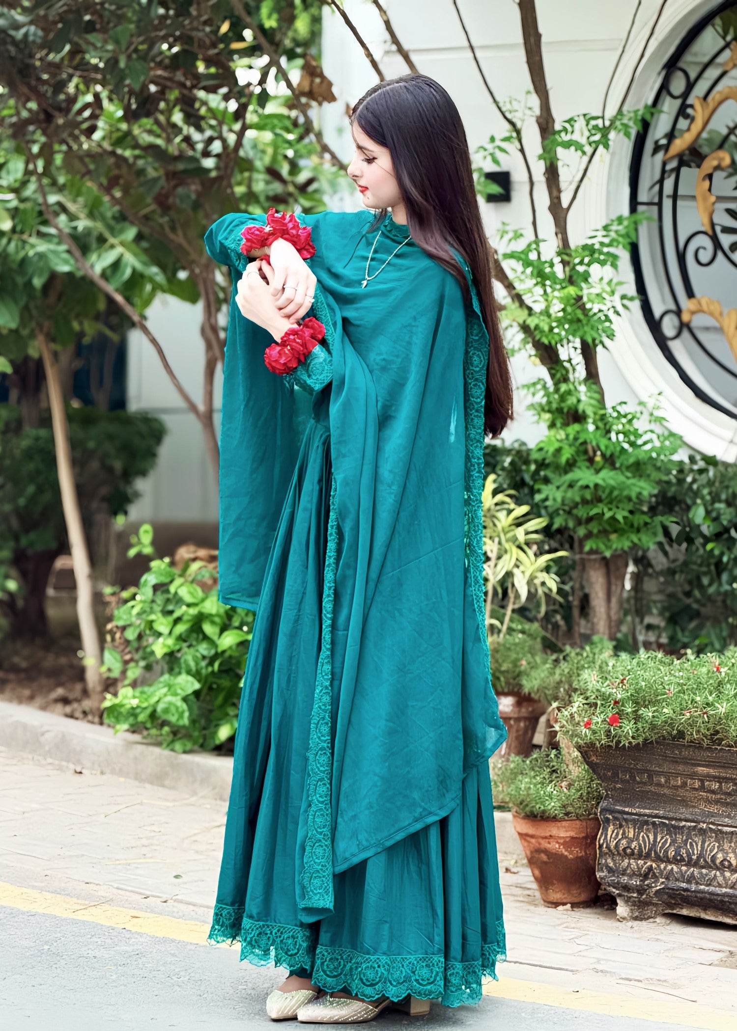 lawn Maxi in Teal