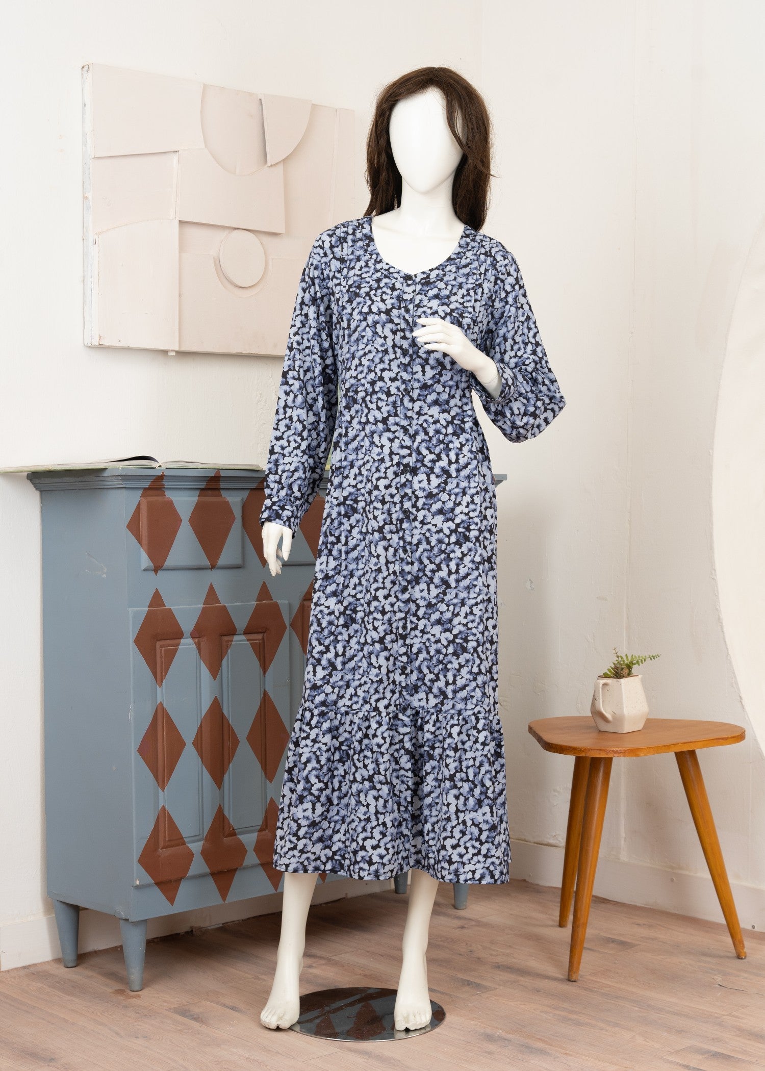 georgette Maxi in Powder blue