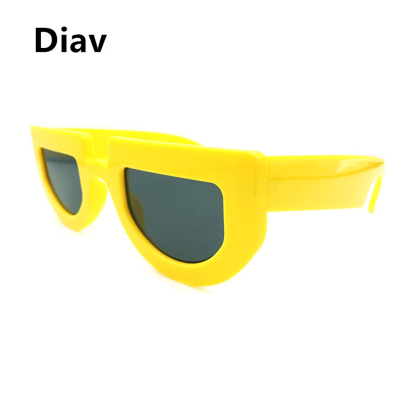 New Glasses European and American Retro Half-Round Sunglasses Women Trendy All-Match Street Sunglasses