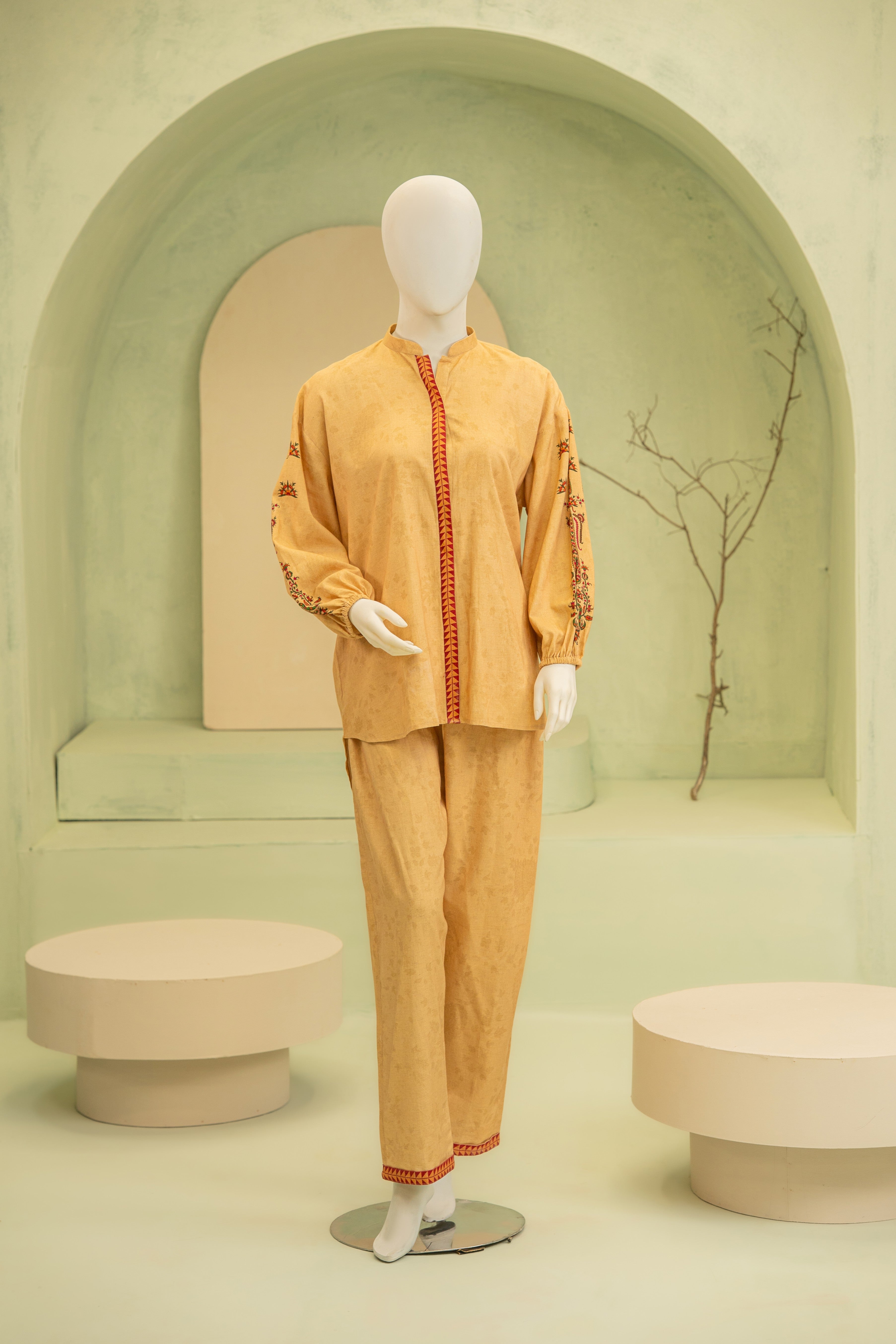linen Co ord Sets in Honey orange