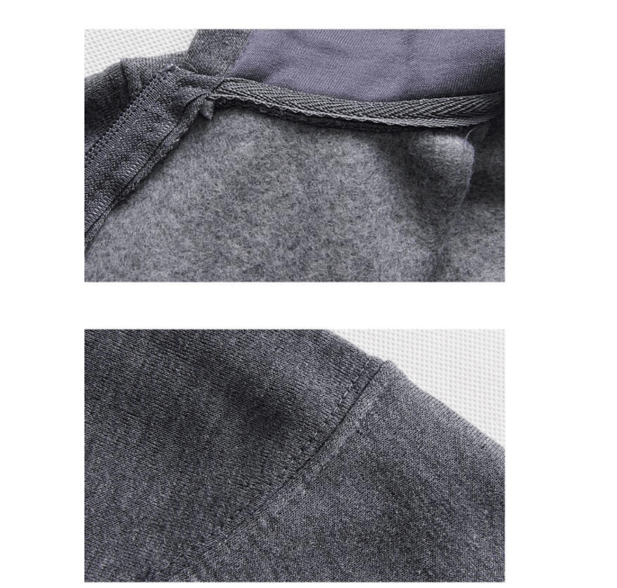 Casual Fashion Sports Sweater Couple Zipper Hooded Youth Solid Color Sweater