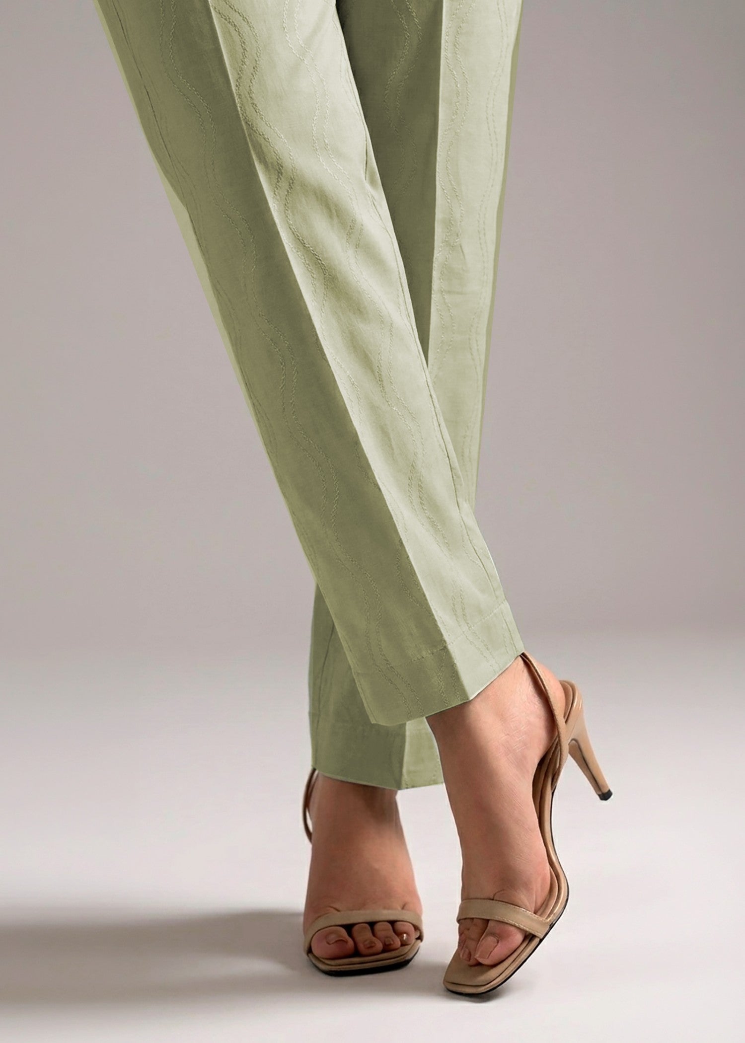 twill cambric Trousers in Bottle green