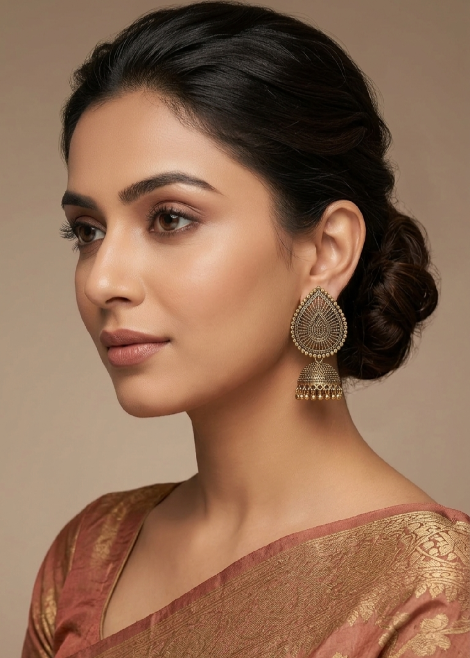 Earrings in Gold Color by - Trendy Women Earrings LML0153