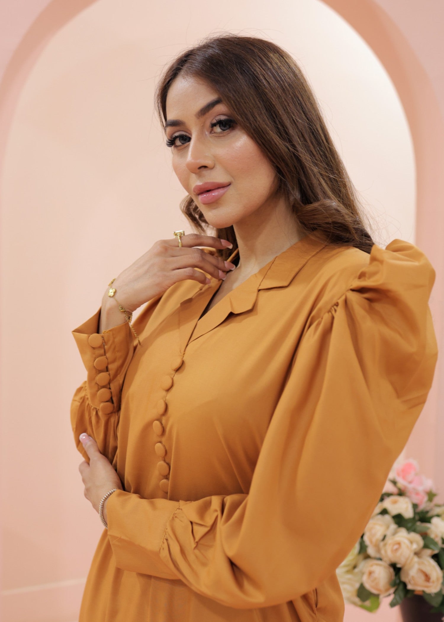 wash & wear Co Ord Sets in Mustard