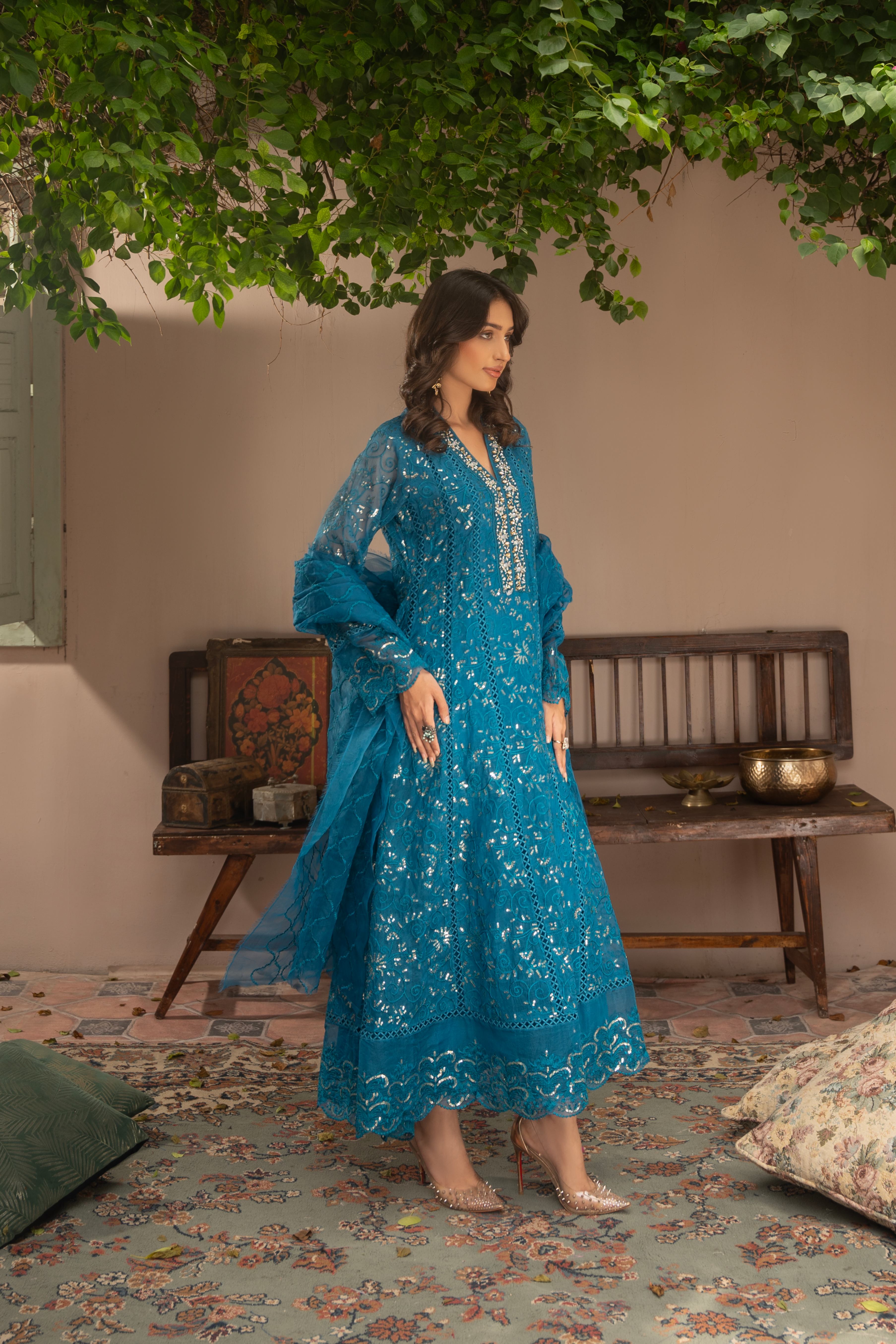 organza Maxi in Teal