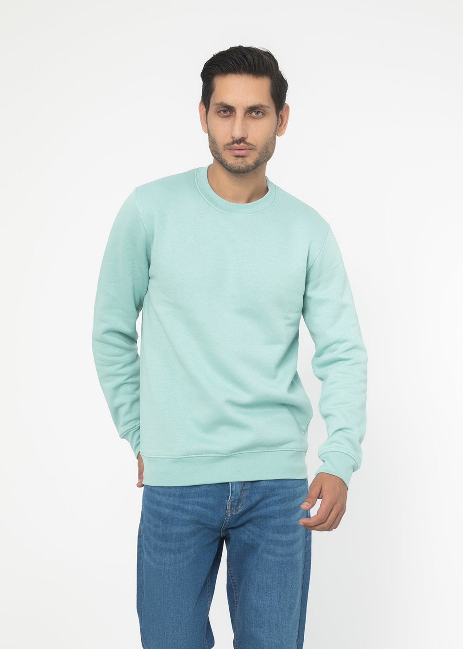 fleece Sweatshirt in Aquamarine