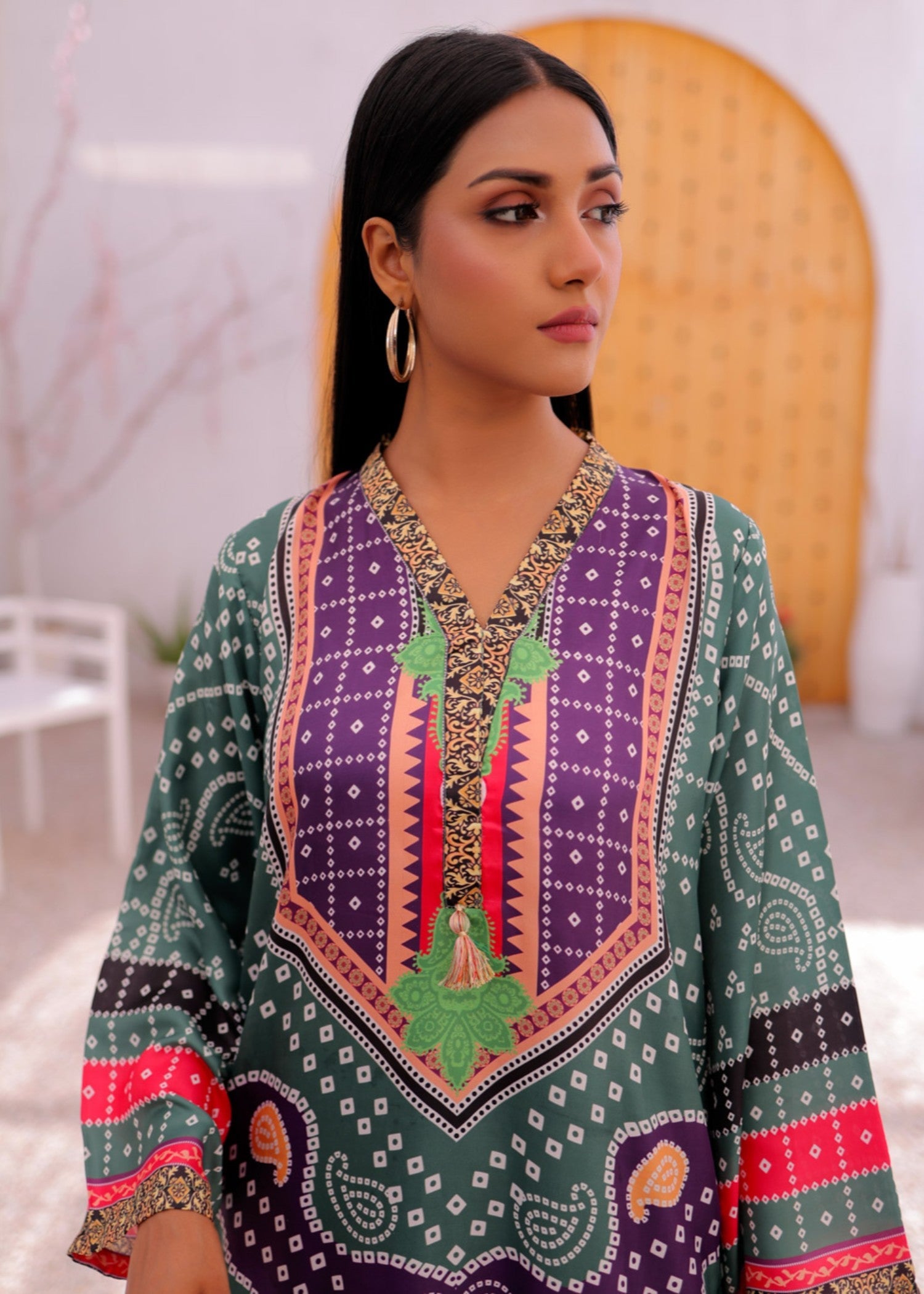 raw silk Kurti in Multi