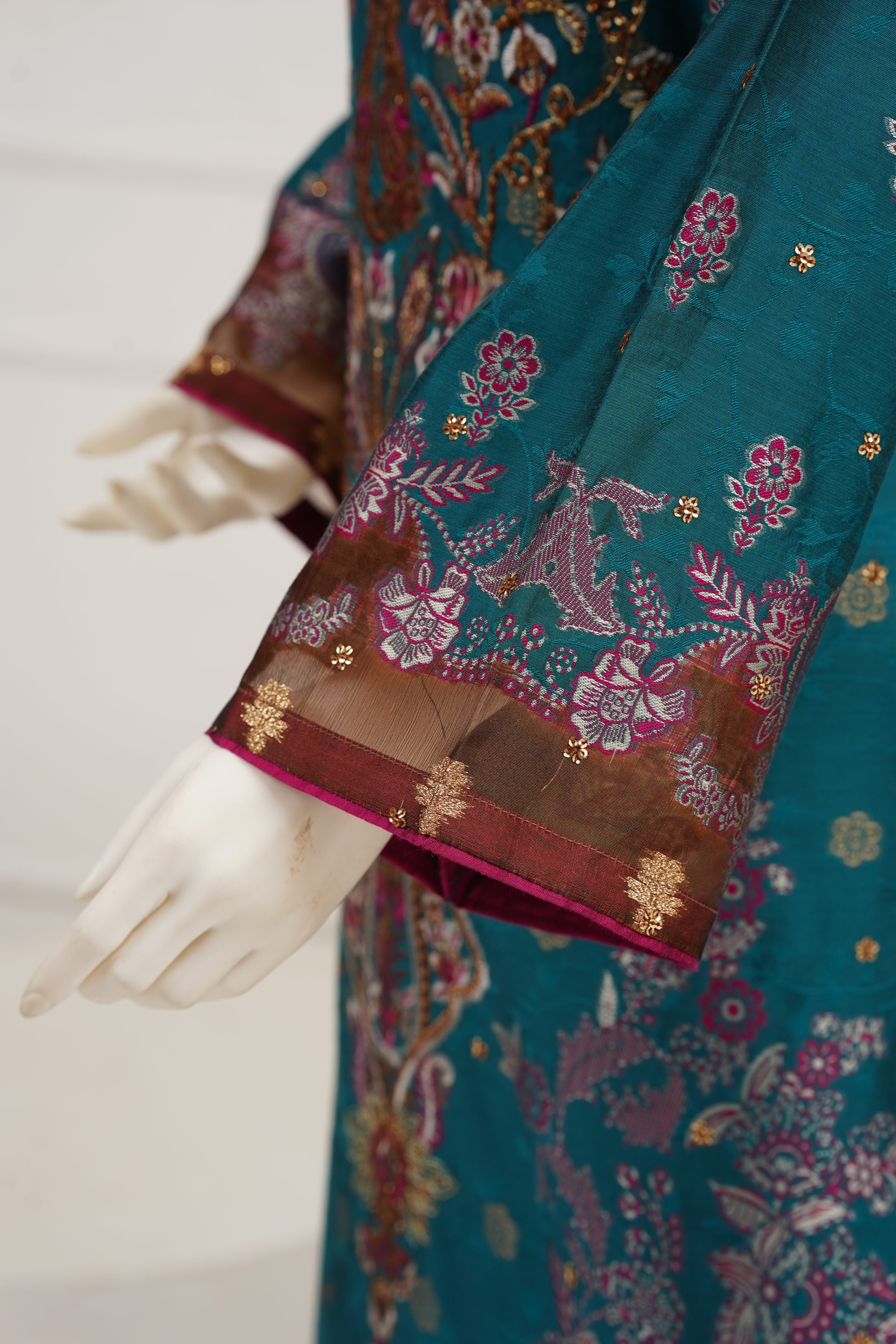 viscose Kurta Set in Pine green