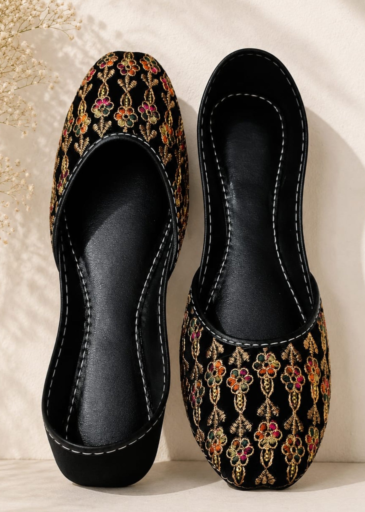 Khussa in Black by - High Quality Women Khussa YLF1480