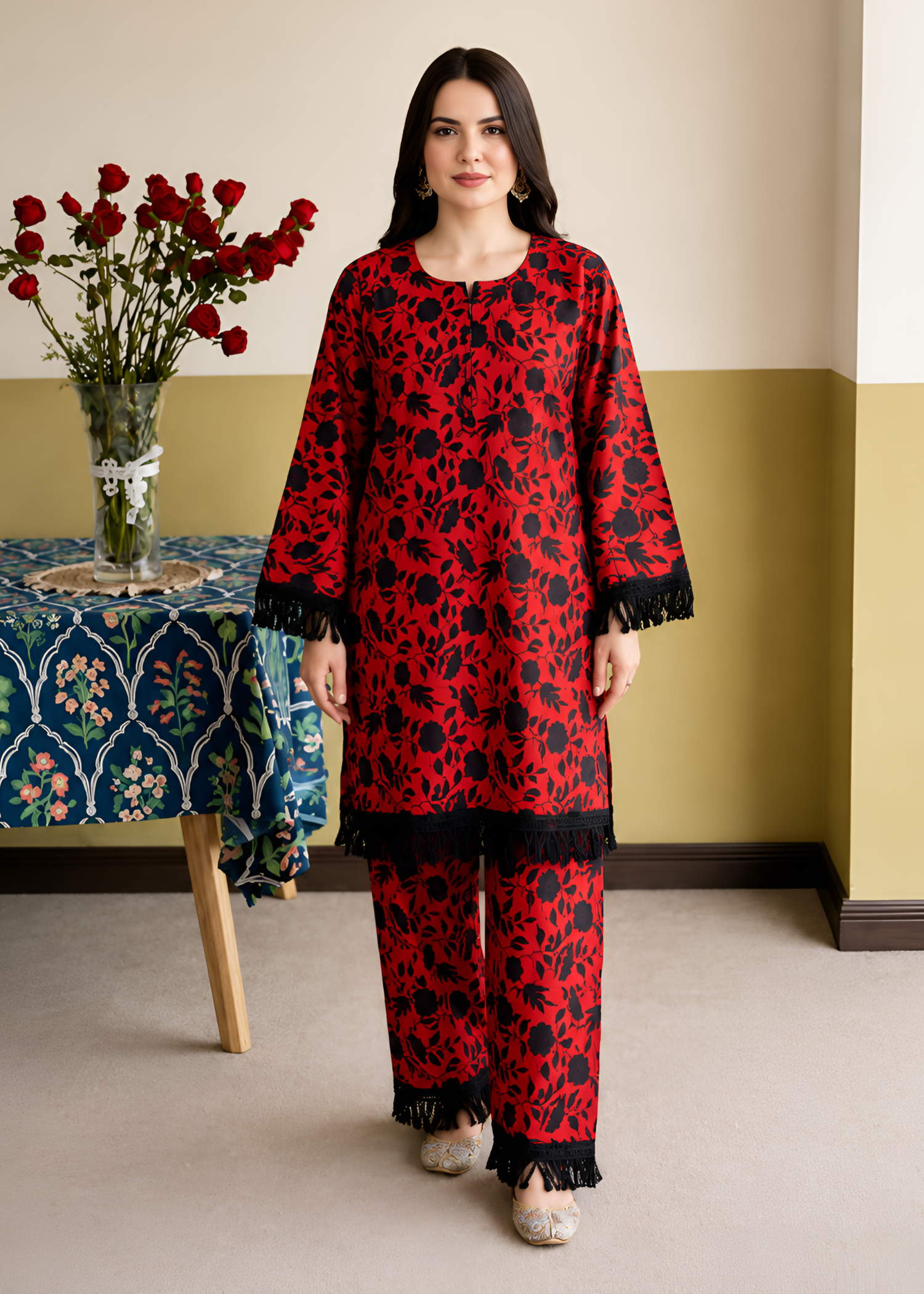 cotton Co Ord Sets in Red