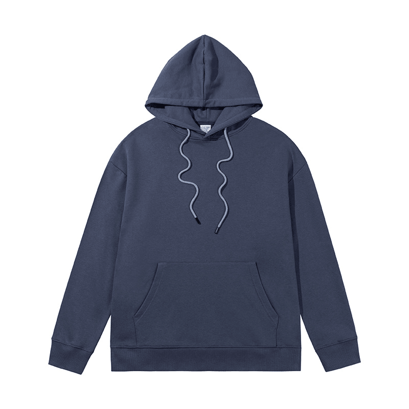 Heavy Terry Loose Hooded Solid Color Men'S and Women'S Sweater