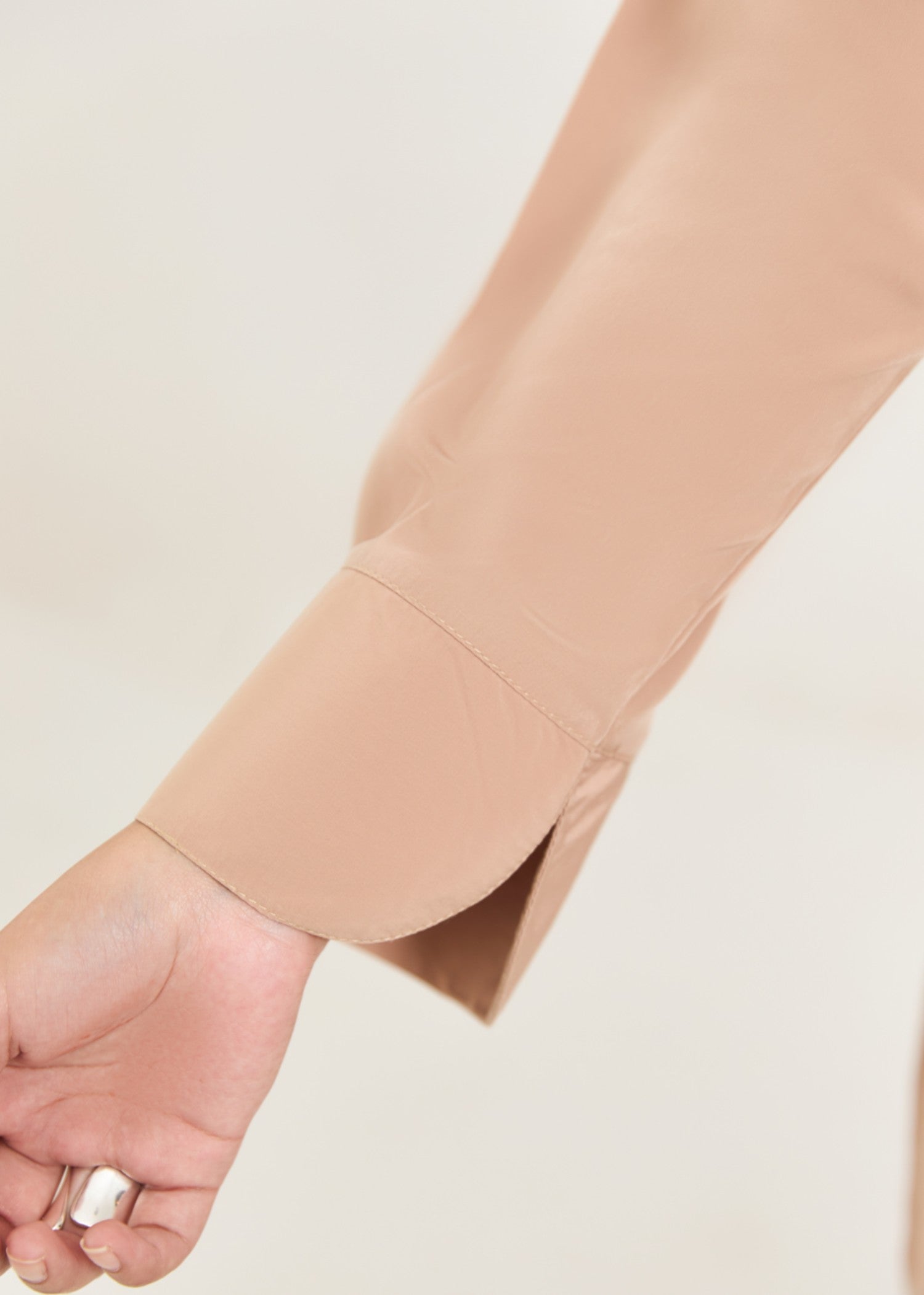 poly silk Co Ord Sets in Tan brown