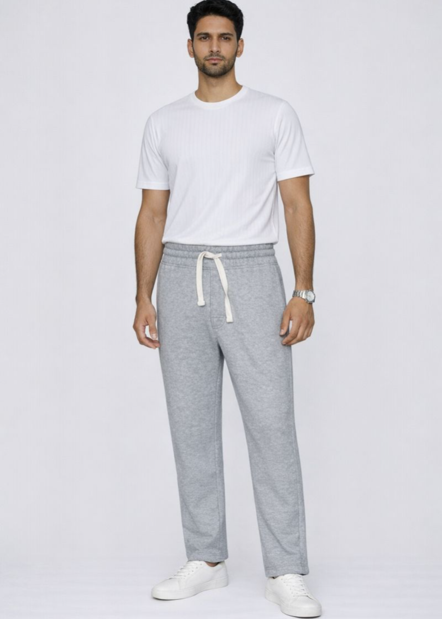 fleece Trousers in Light grey