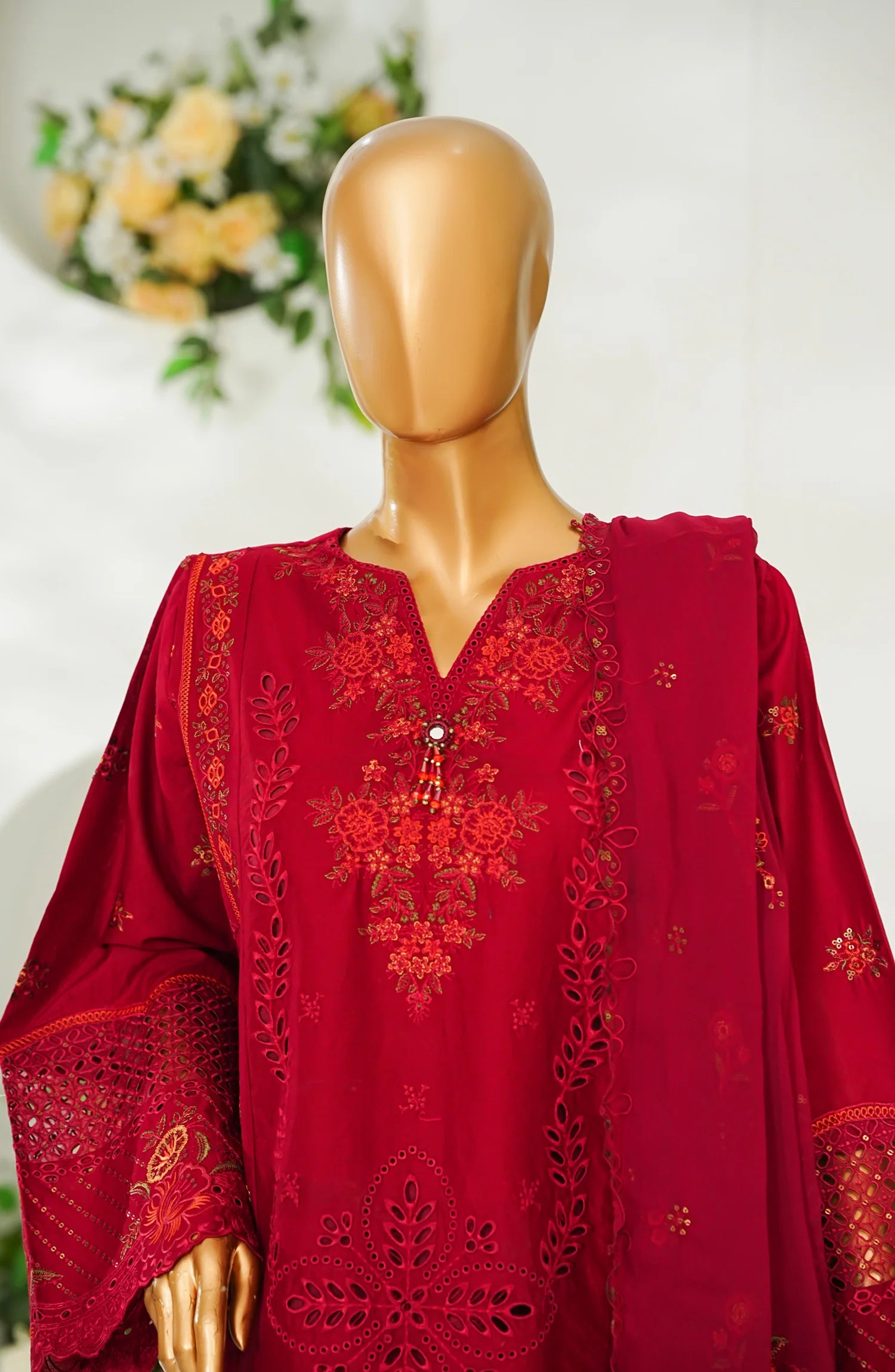 Stitched Luxury Lawn D- 2