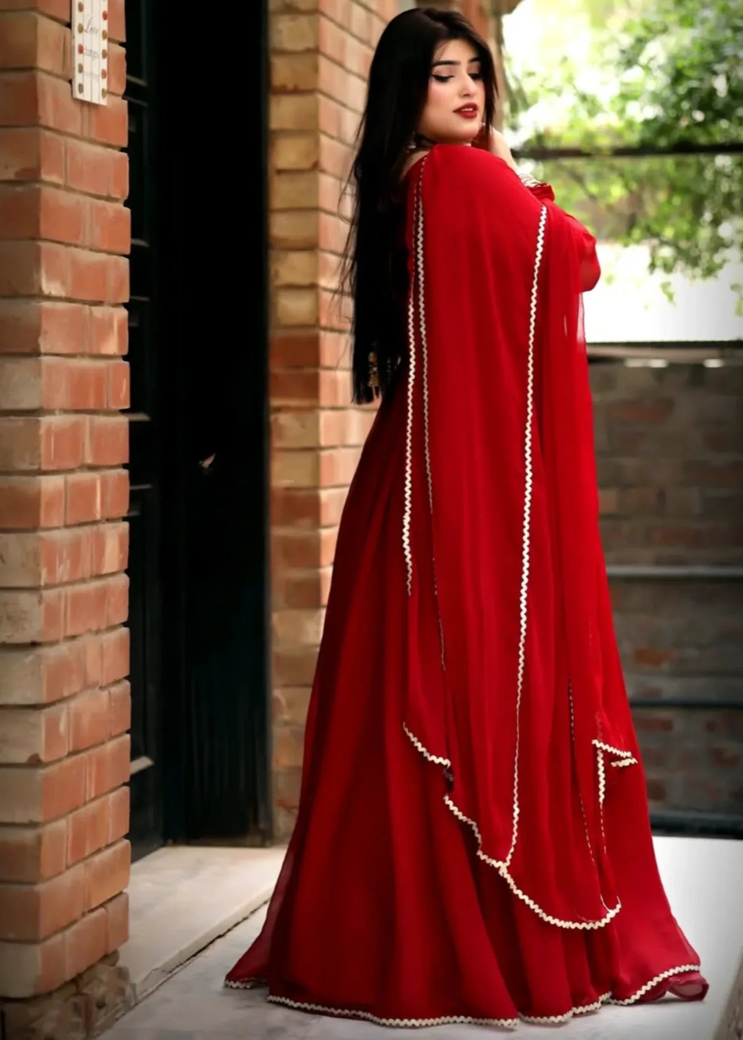 chiffon Maxi in Red