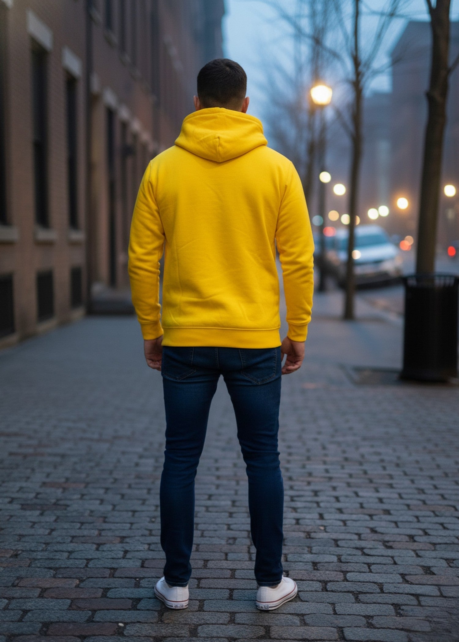 polycotton Hoodie in Yellow