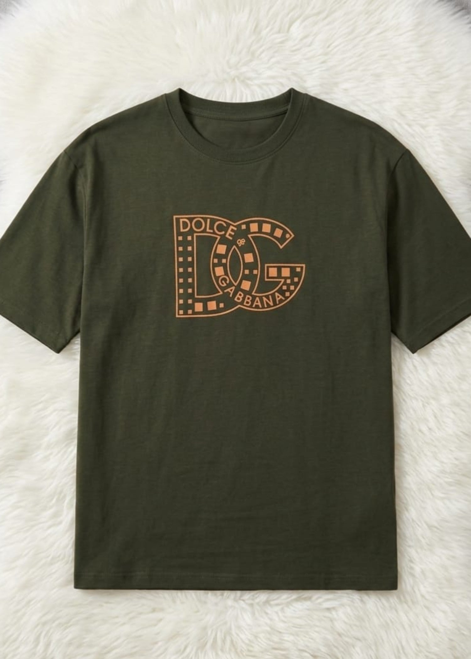 cotton jersey T Shirt in Dark green