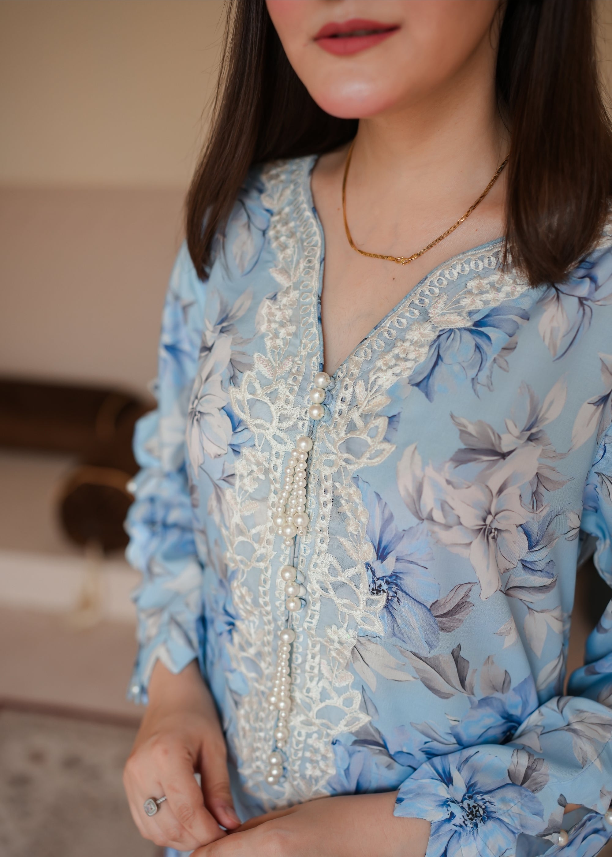 poly lawn Co Ord Sets in Sky