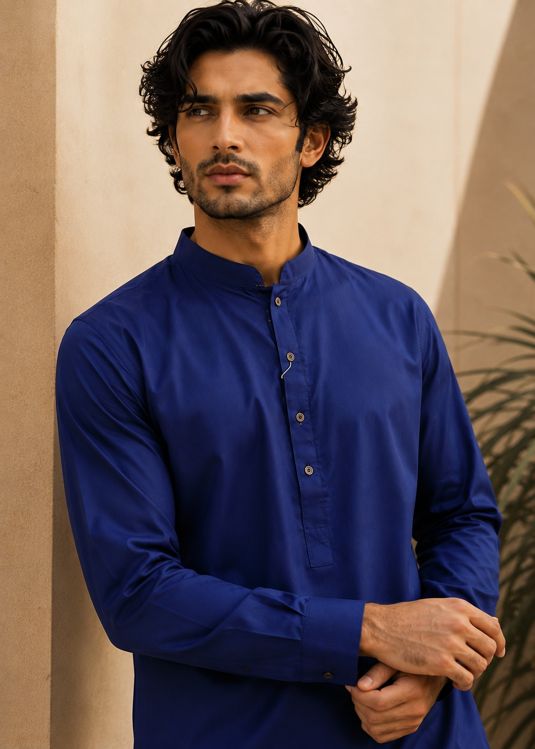 wash & wear Kurta Set in Royal blue