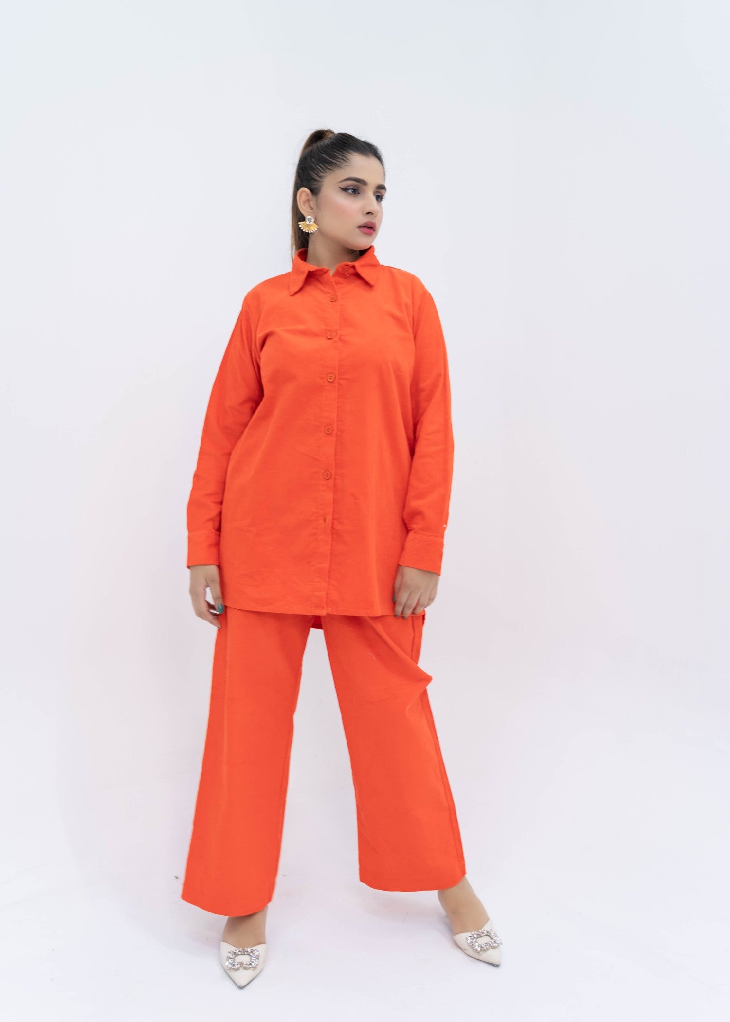 corduroy Co Ord Sets in Orange