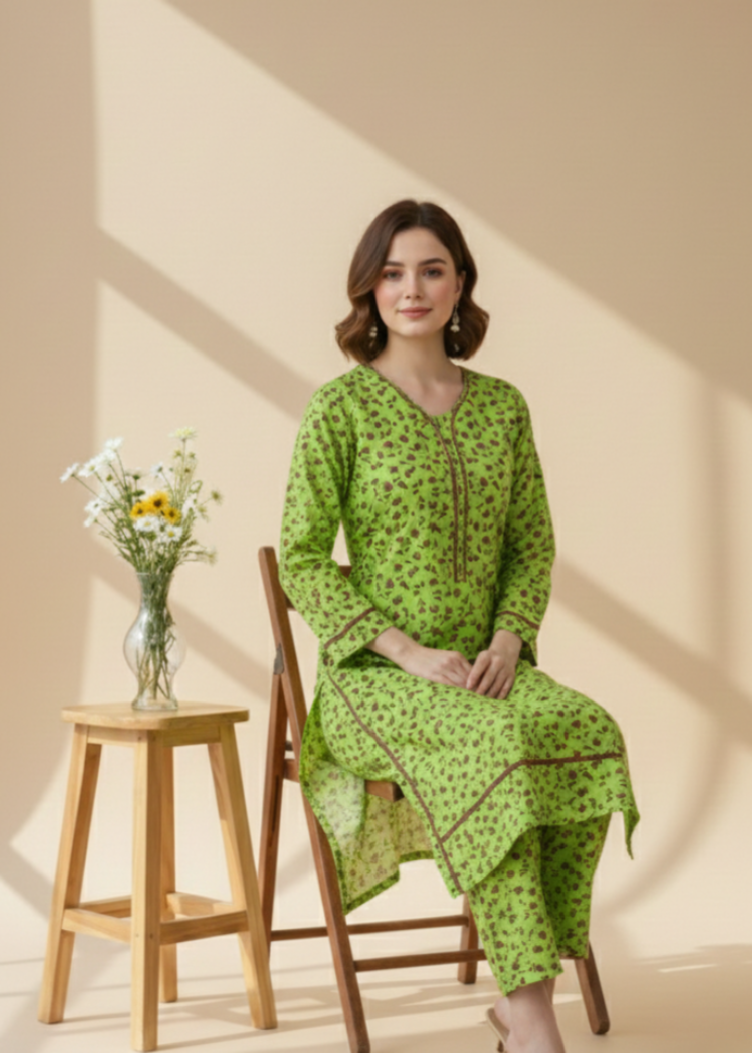 lawn Co Ord Sets in Apple green