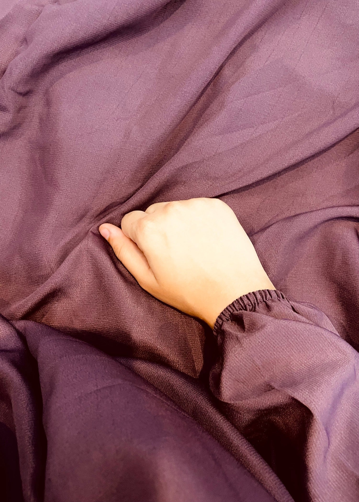 georgette Chaddar in Plum