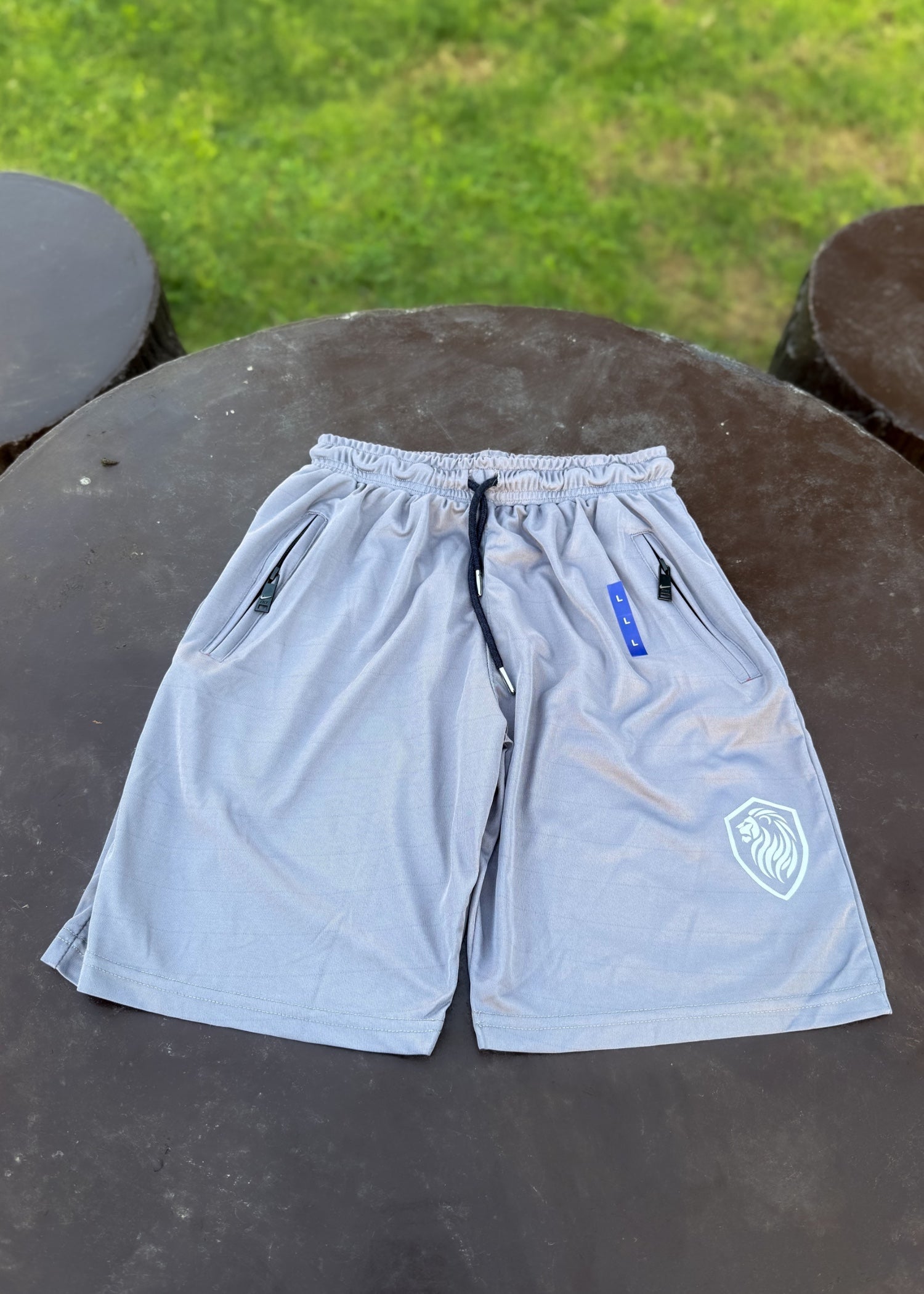 polyester Shorts in Pastel grey