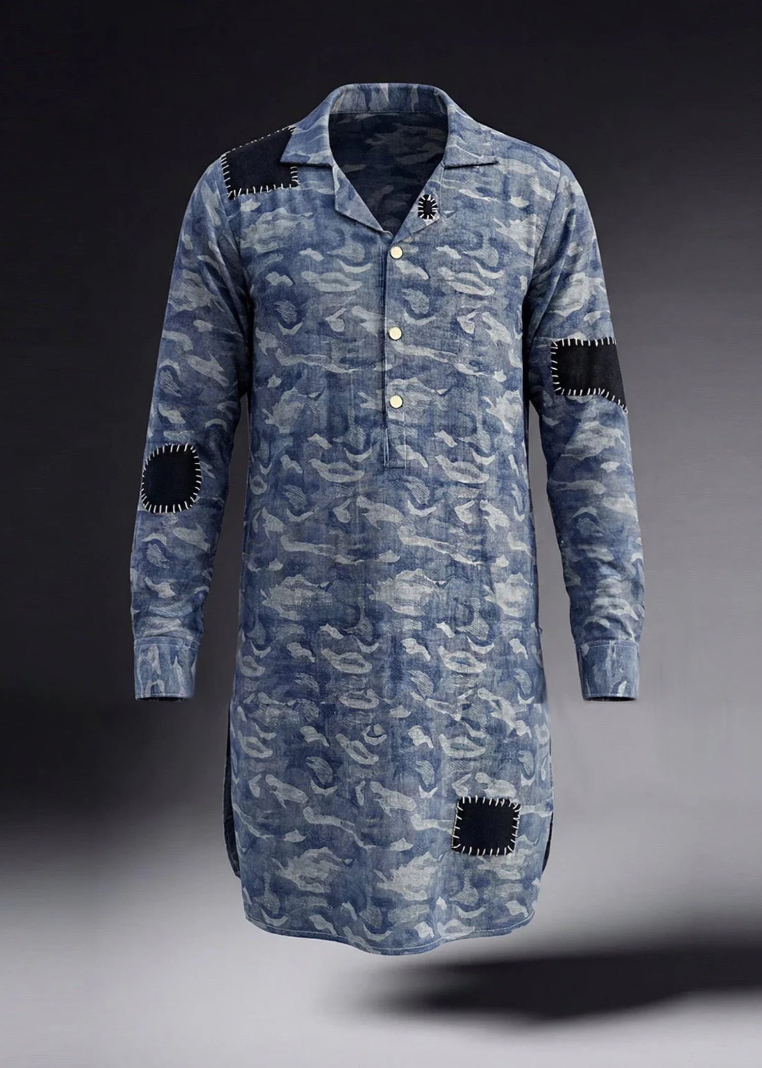 denim Kurta Set in Indigo