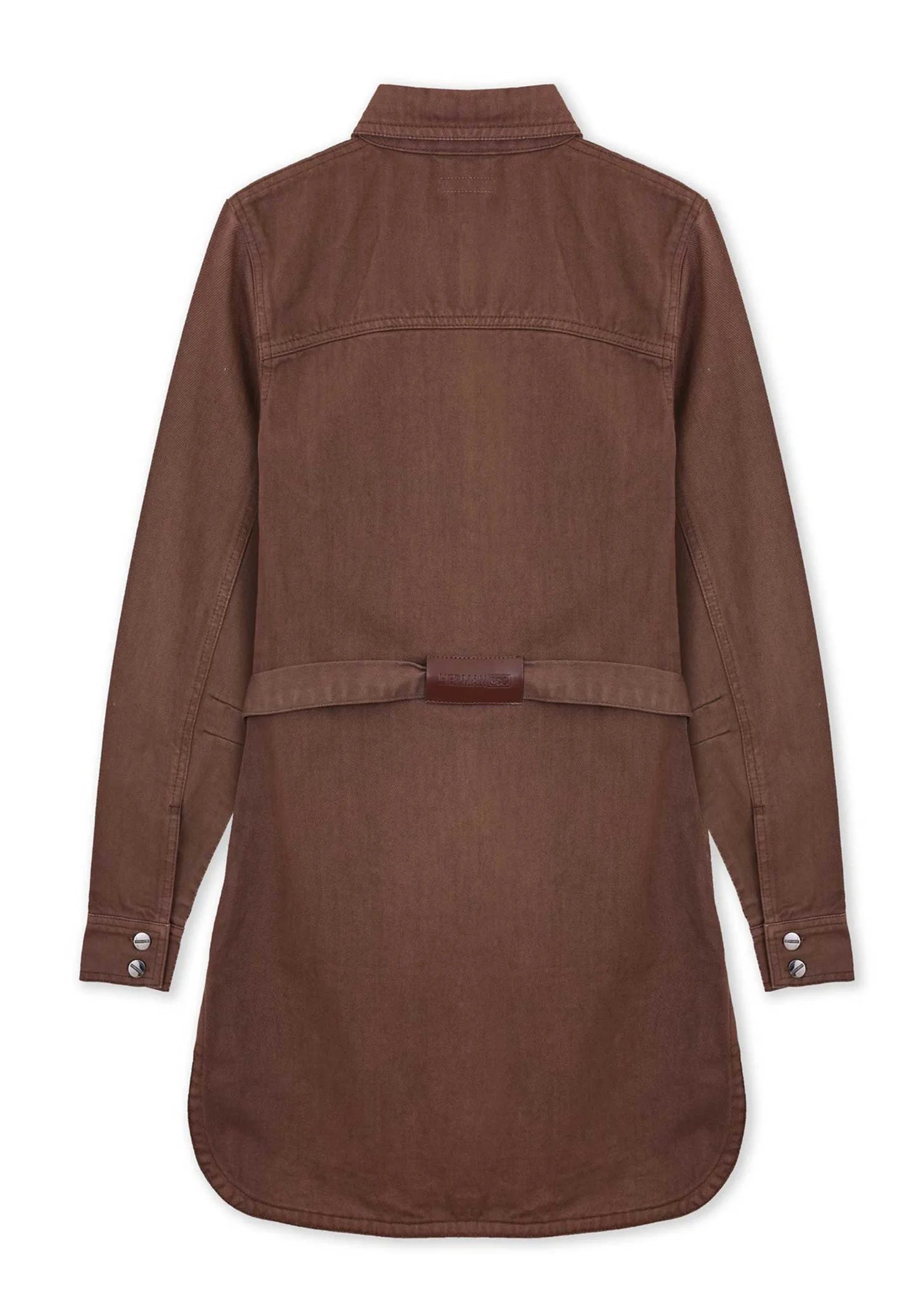 denim Dress in Chocolate brown