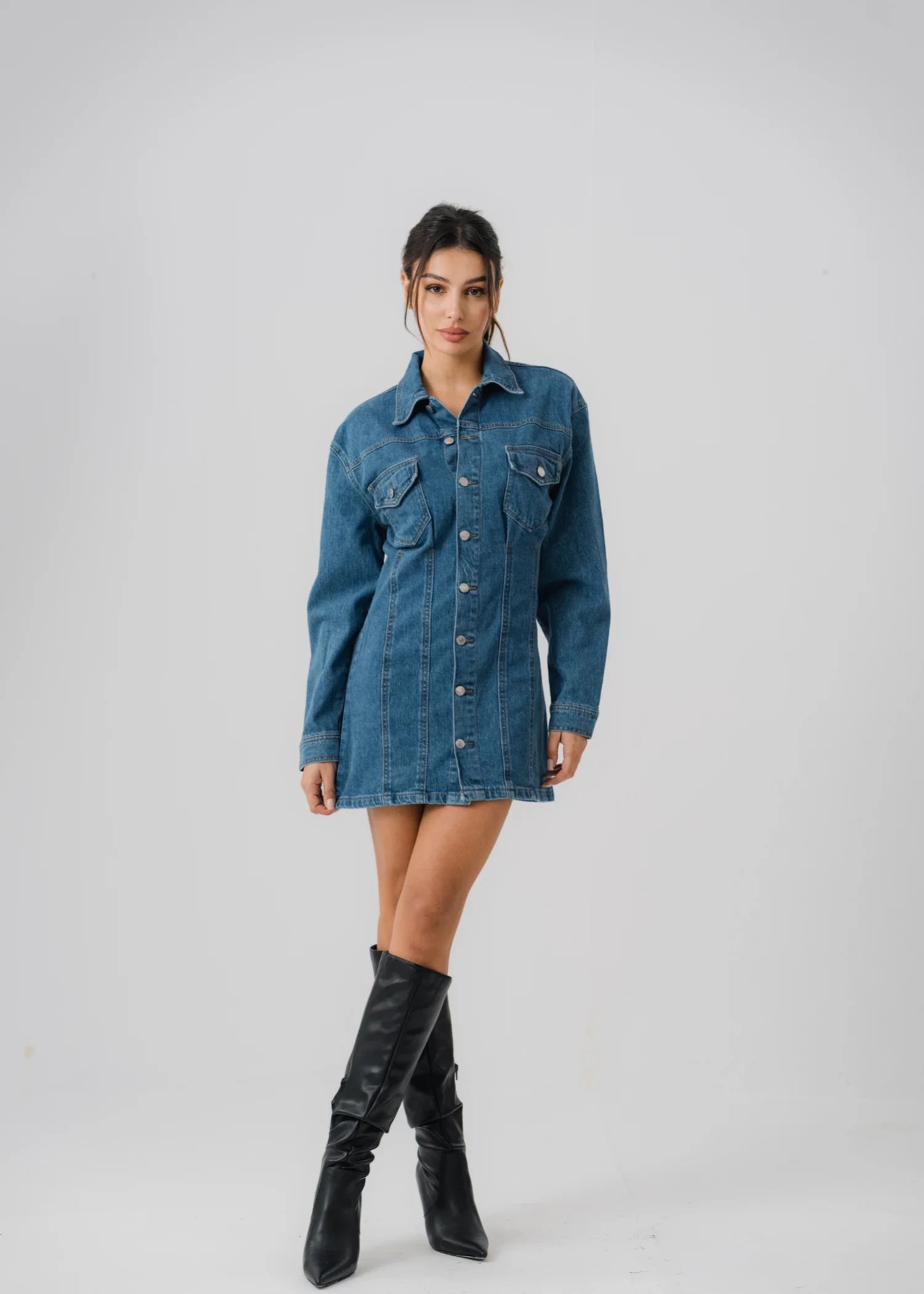 denim Dress in Blue