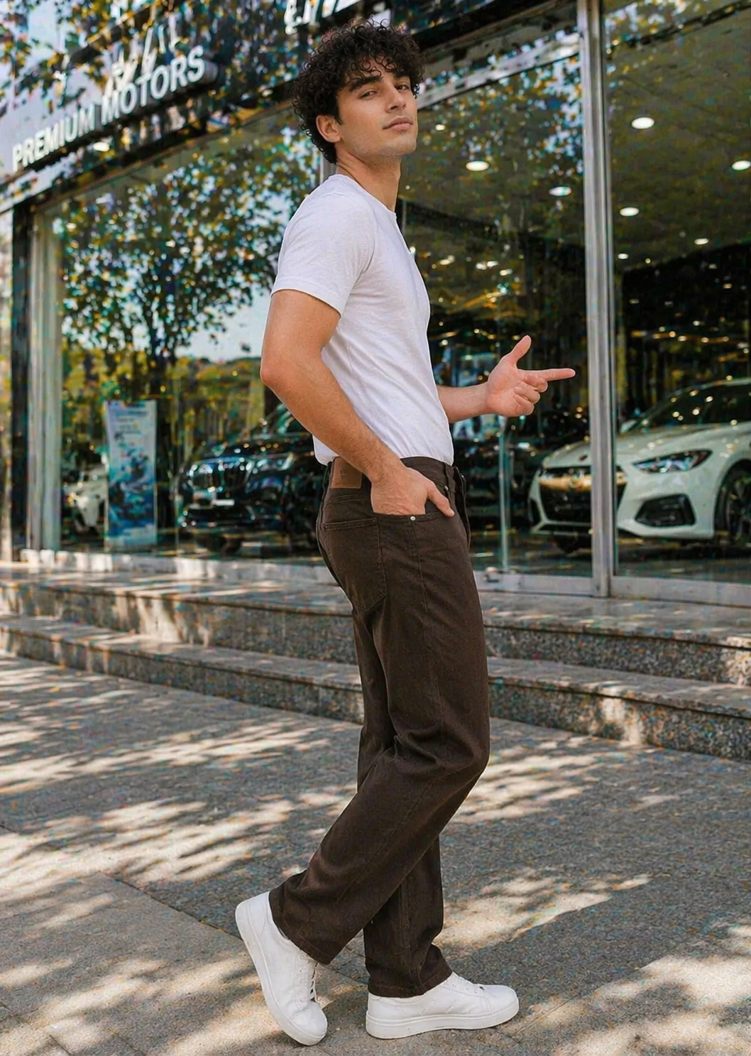 denim Jeans in Brown