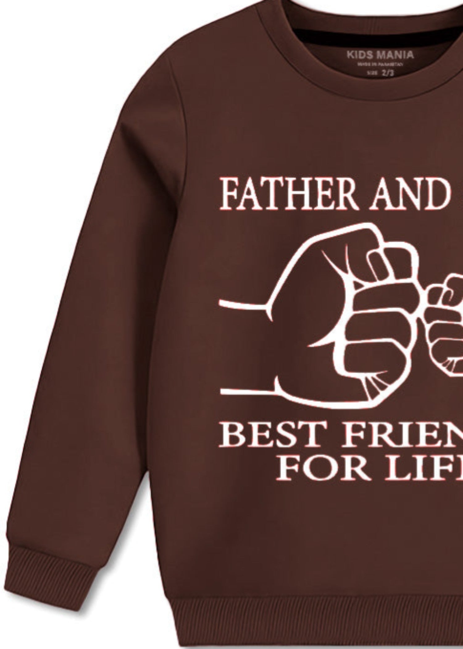 fleece Sweatshirt in Dark brown