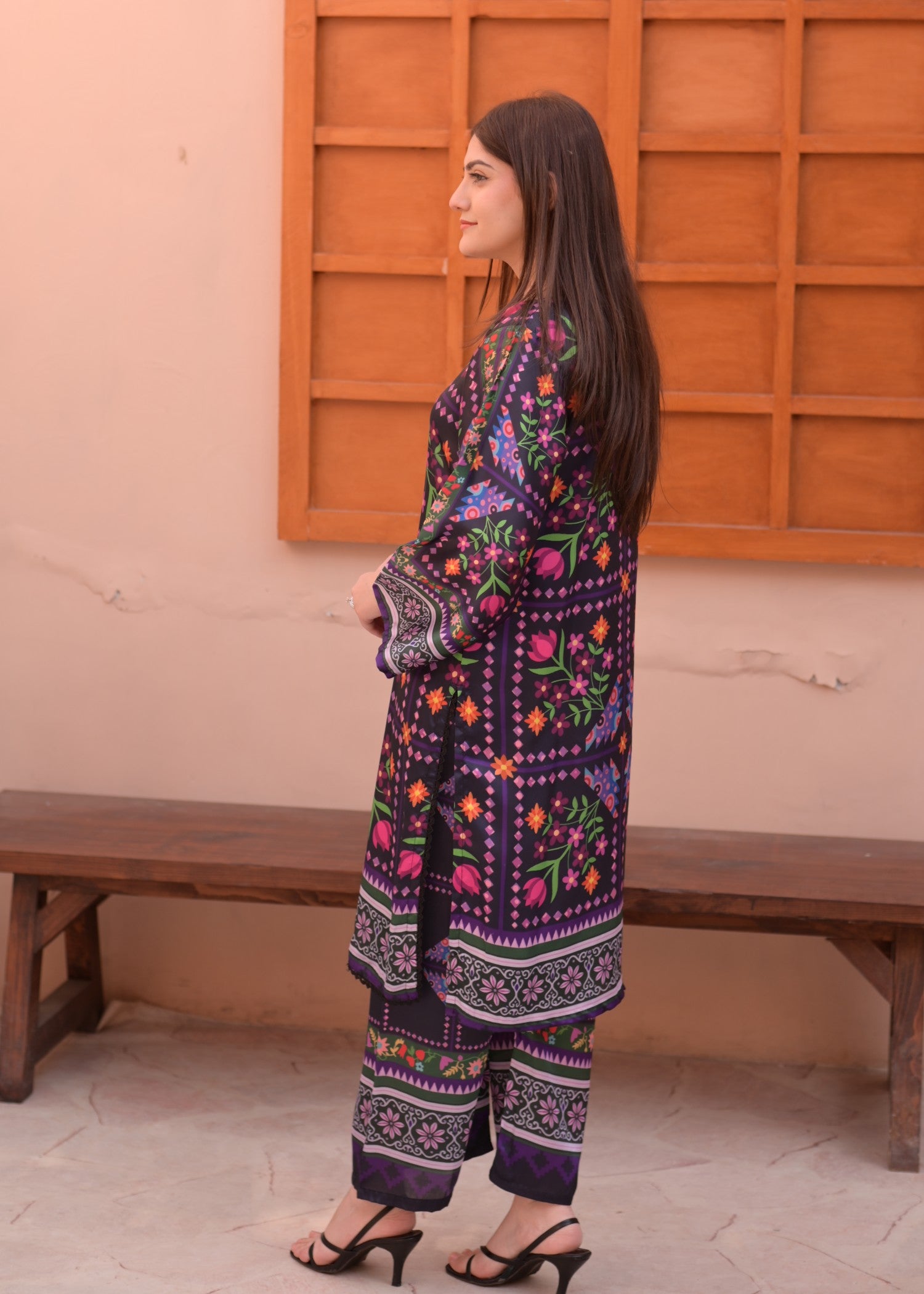 silk charmeuse Co Ord Sets in Royal purple