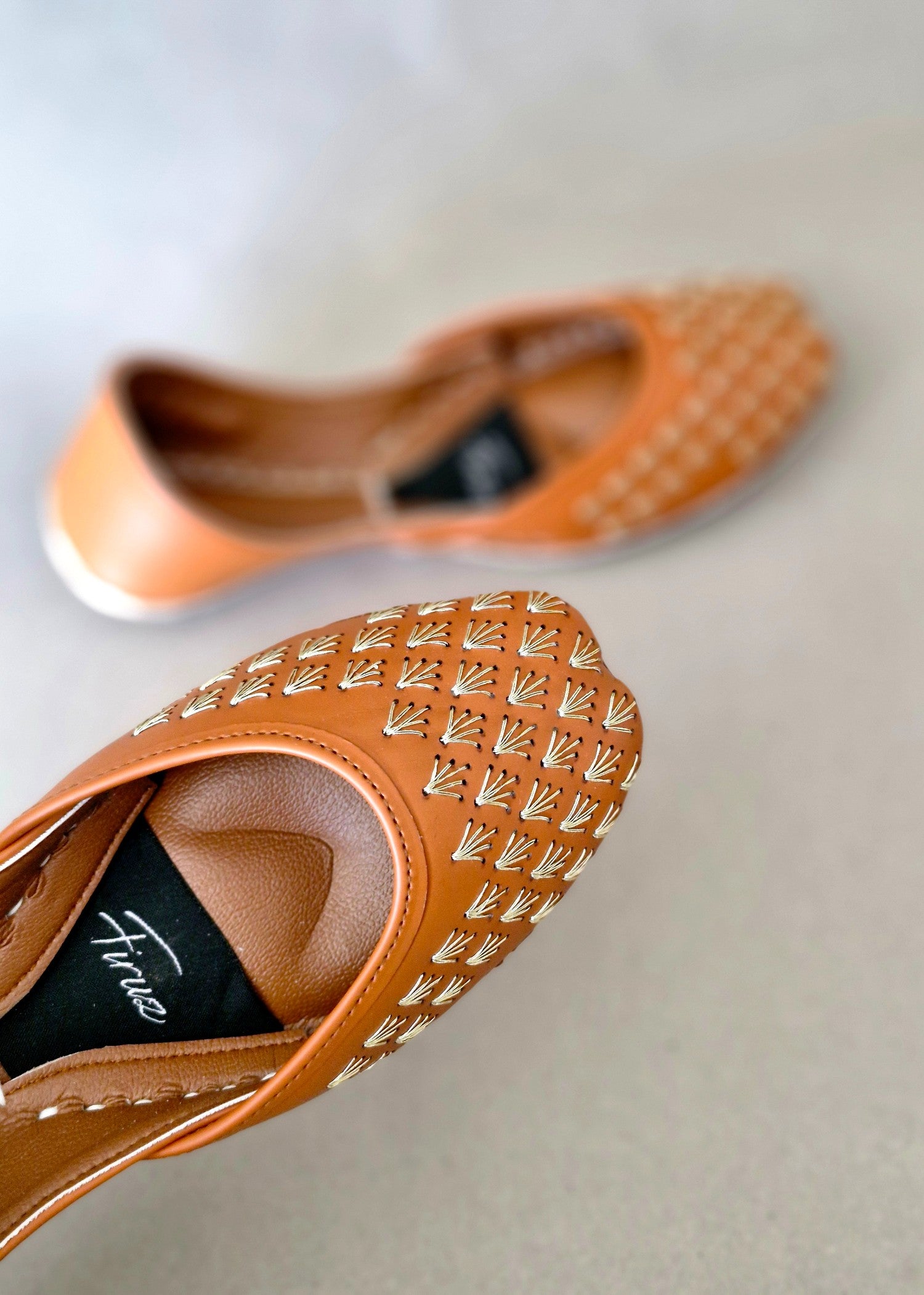 Khussa in Rust orange by - High Quality Women Khussa BXP4025
