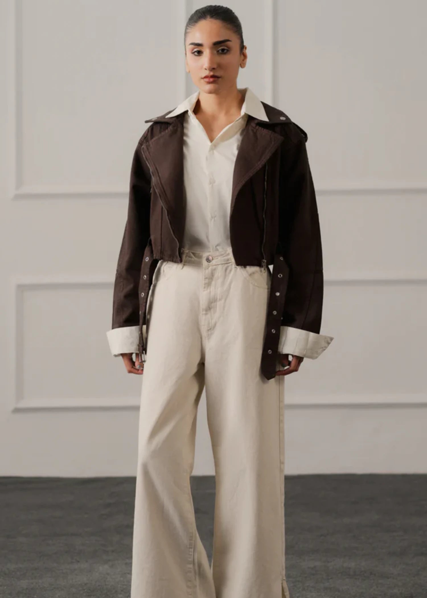 cotton Jacket in Brown