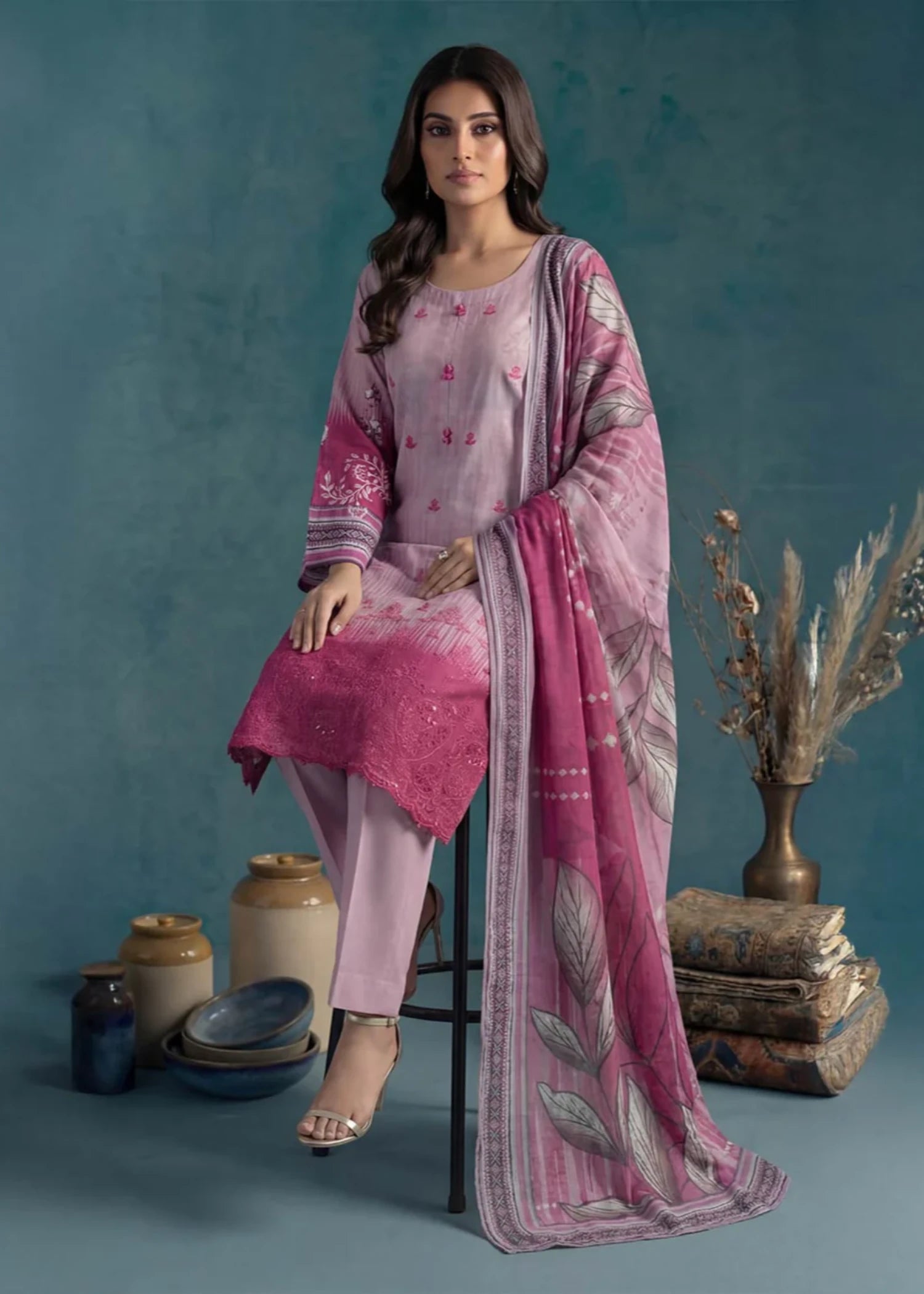lawn Unstitched in Blush