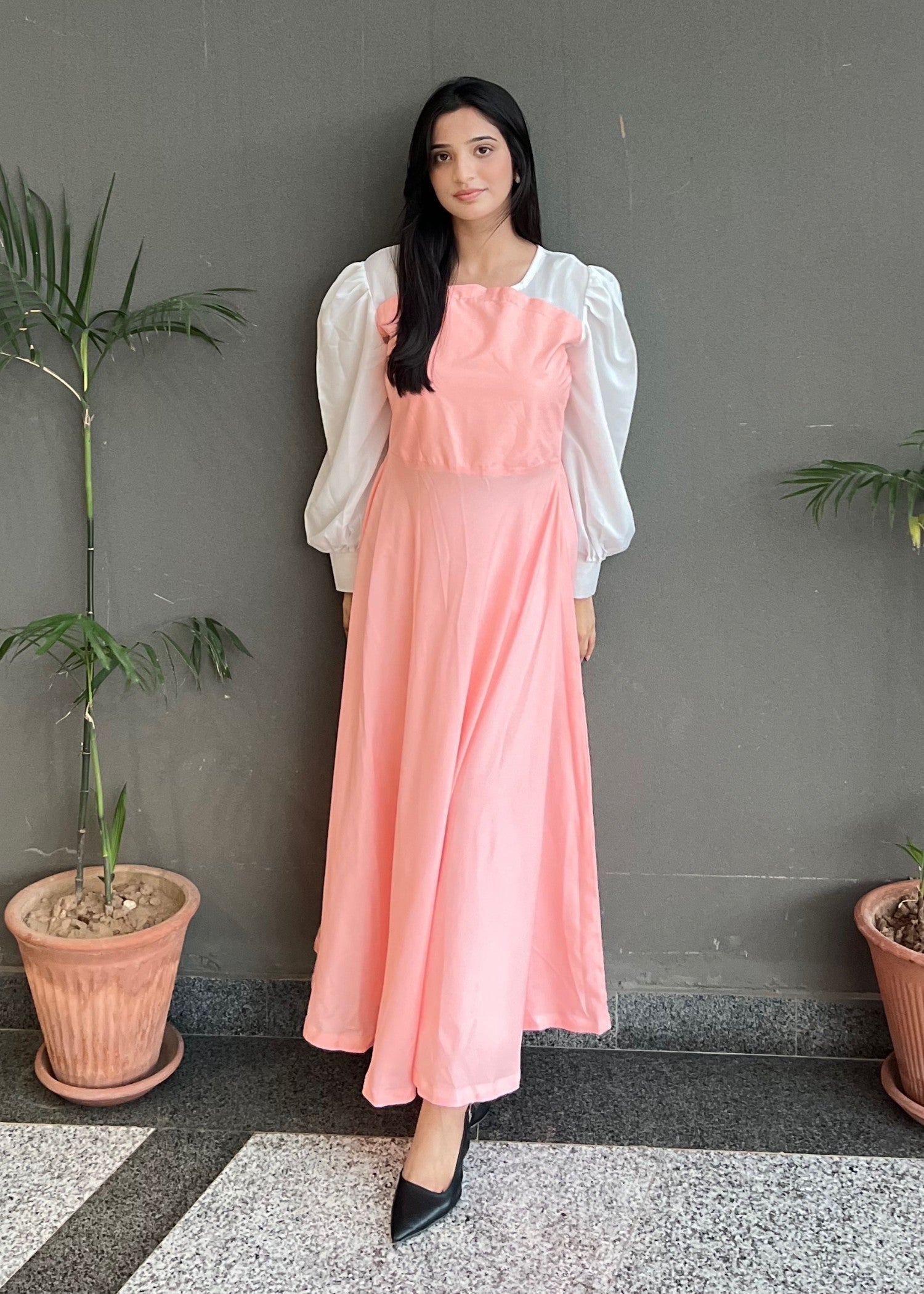 grip Frock in Baby pink
