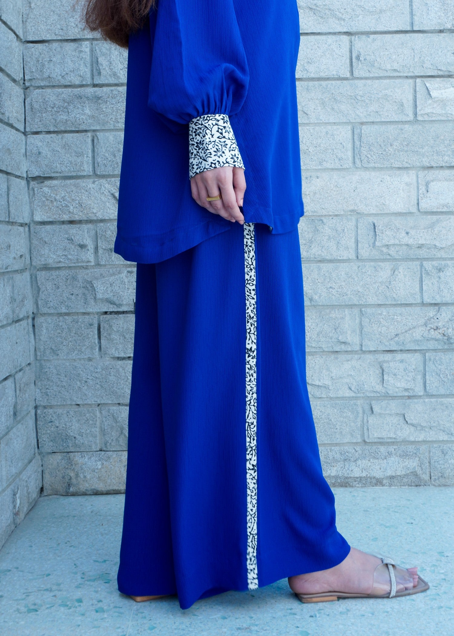 georgette Co Ord Sets in Cobalt blue
